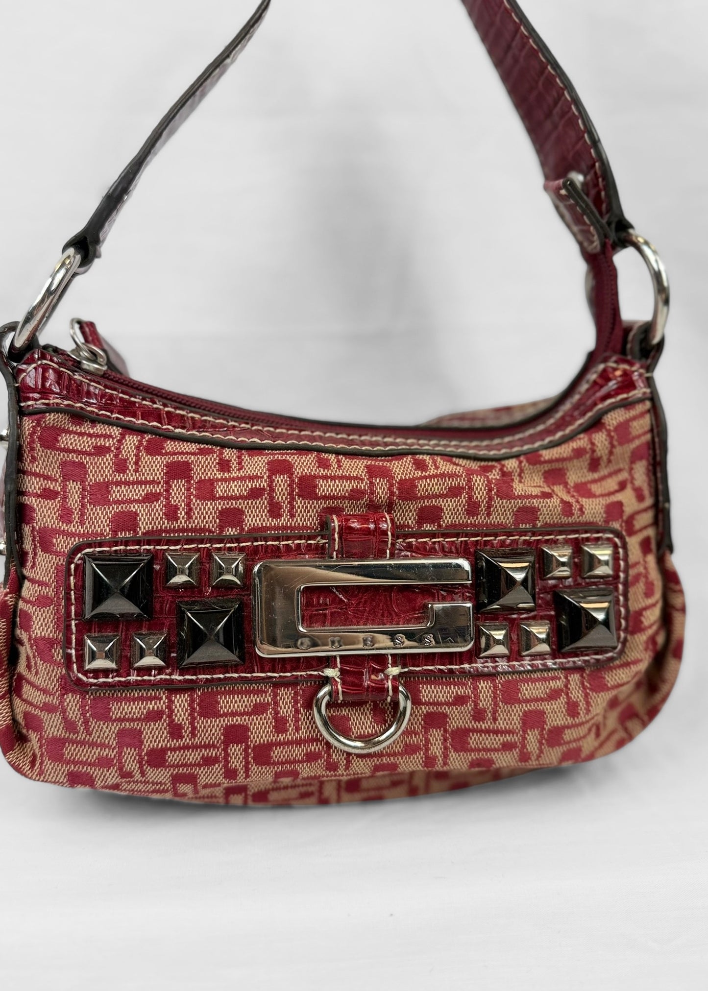 Vintage Guess Bag Red Studded