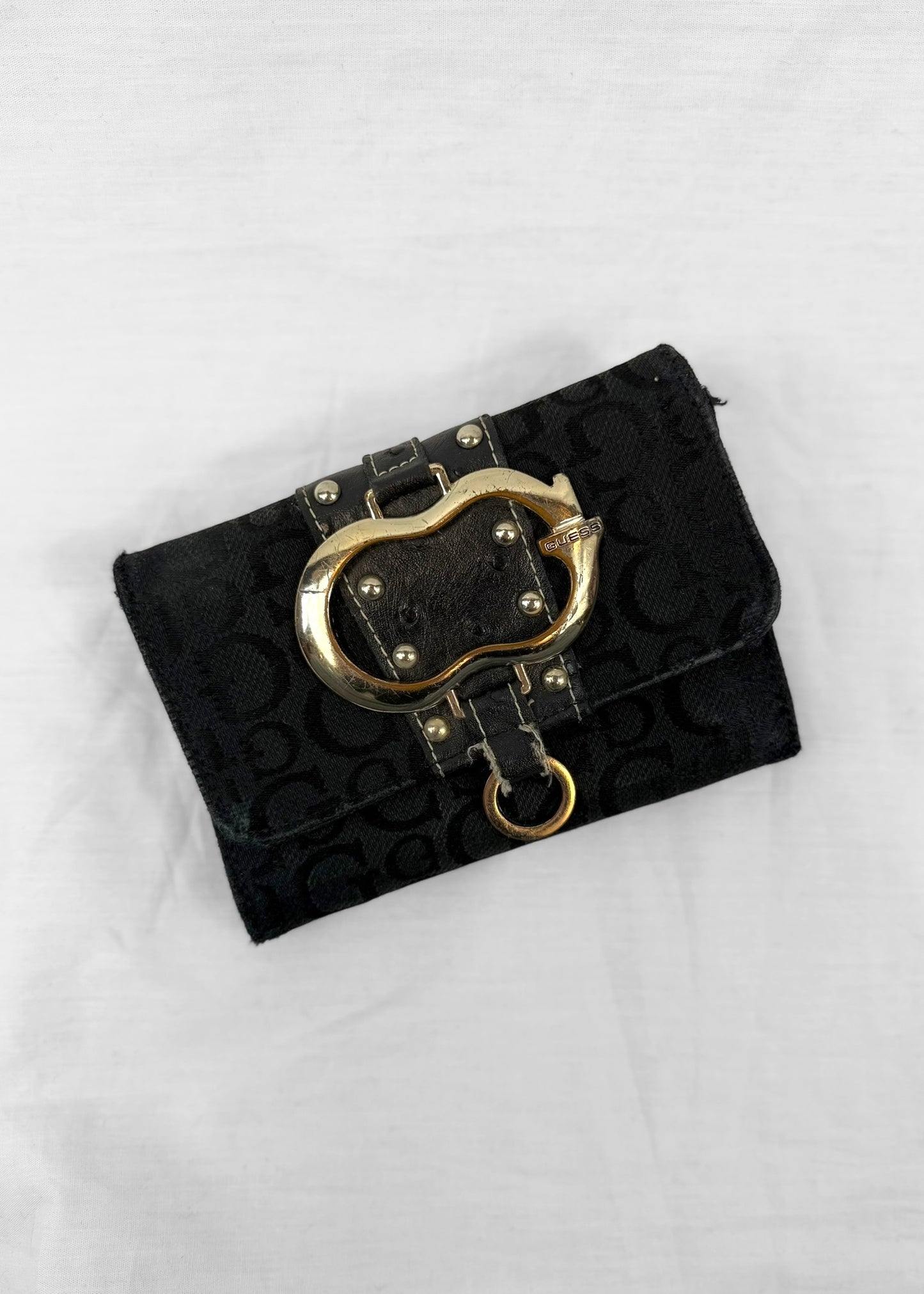 Vintage Guess Wallet in Black and Silver