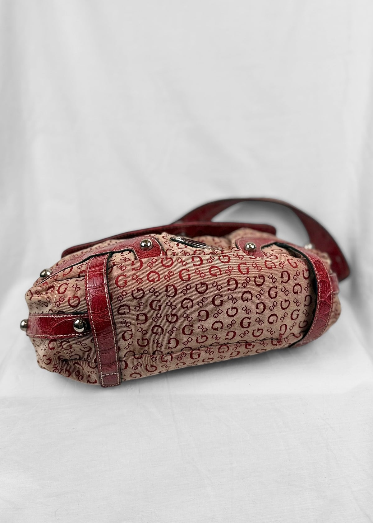 Vintage Guess Shoulderbag in Red Croco