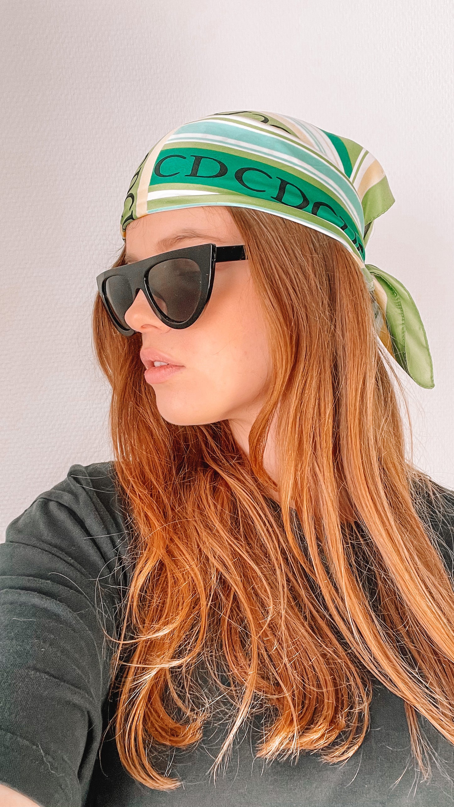 Vintage CD Silky Y2K Scarf