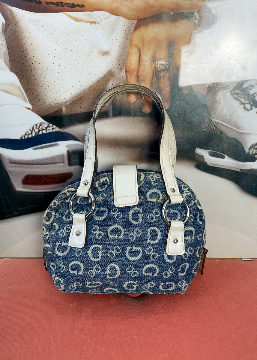 Guess denim 2024 bag sale