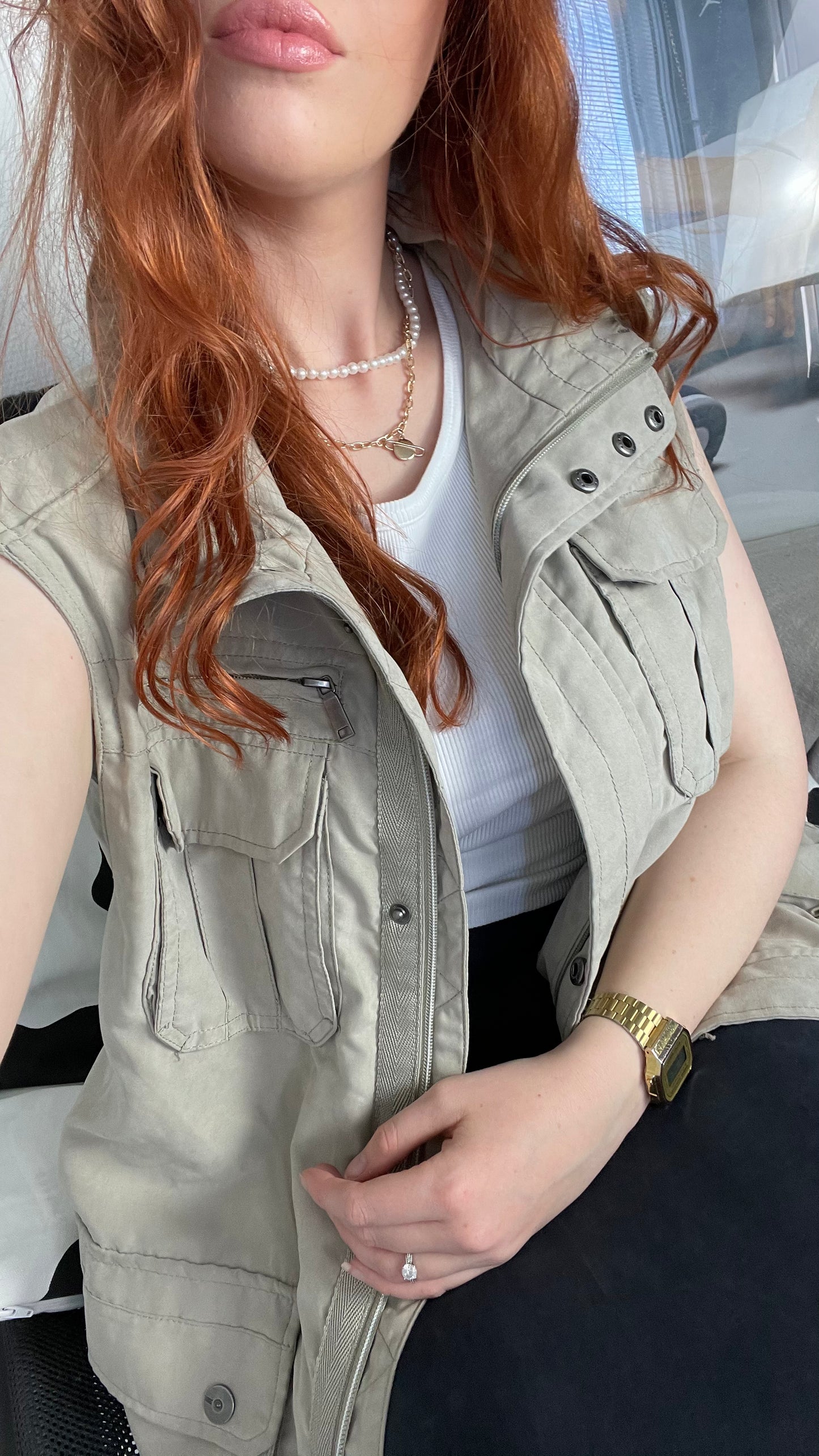 Vintage Cargo Gilet L