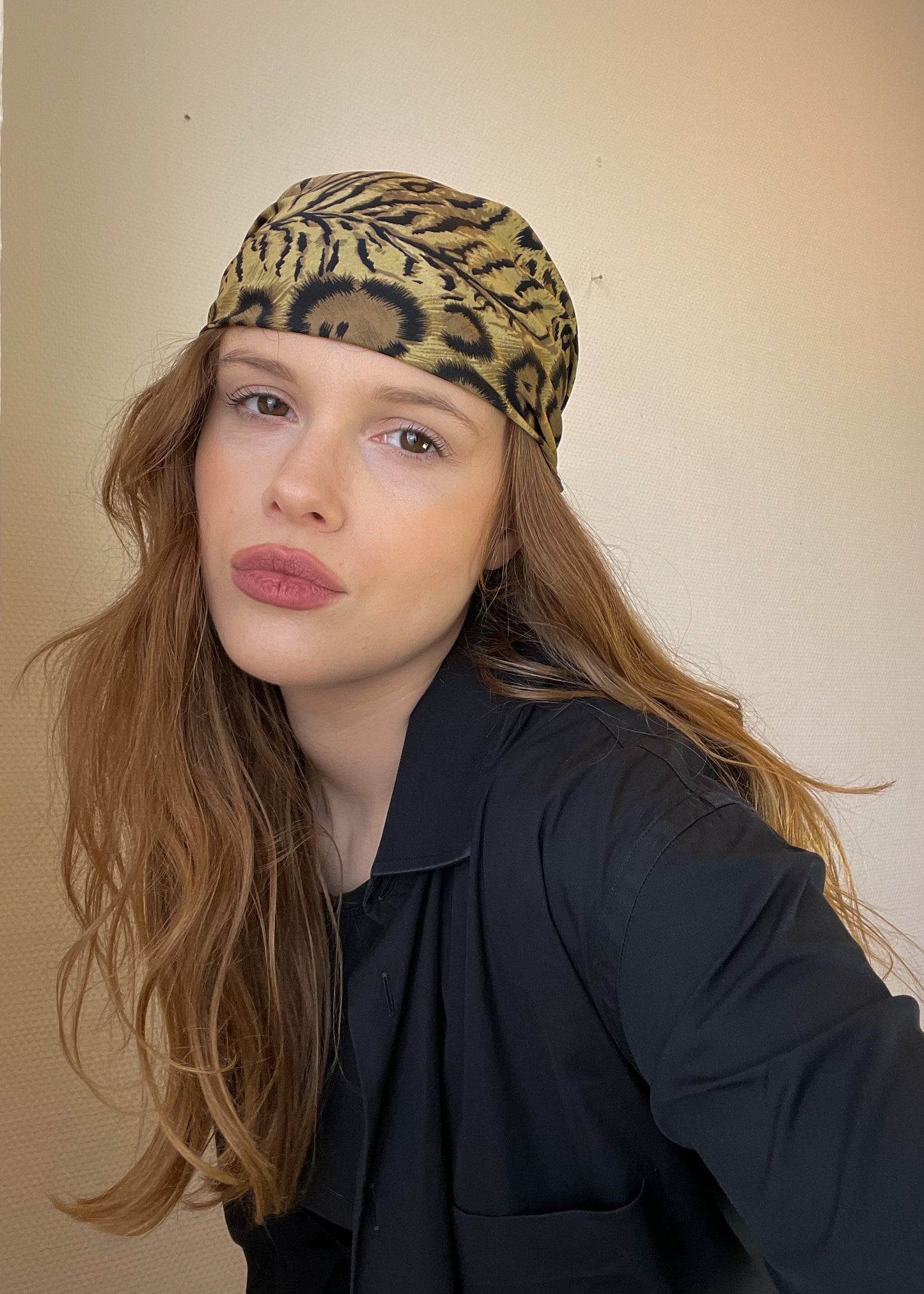 Vintage Leopard Headscarf