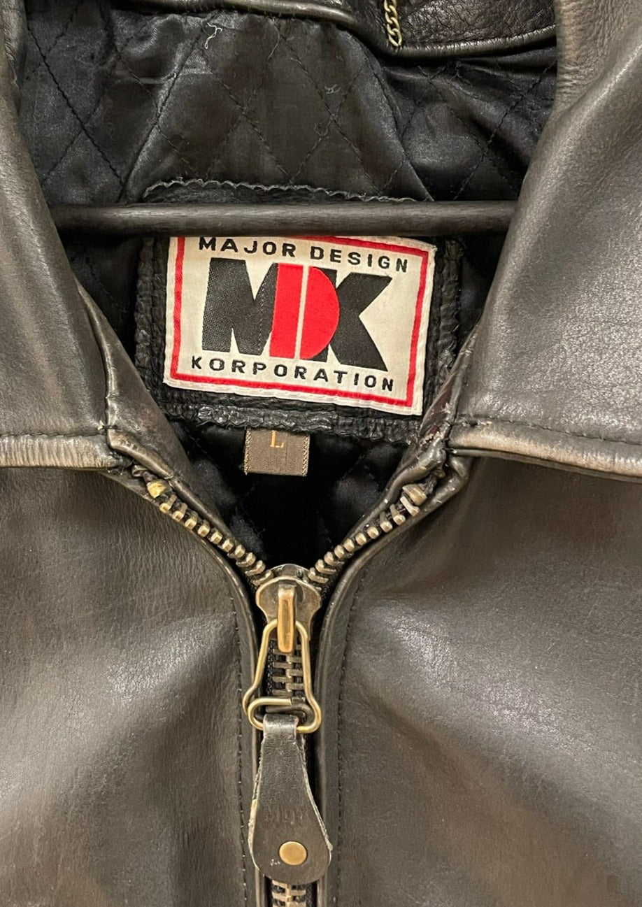 Vintage MDK Leather Jacket L