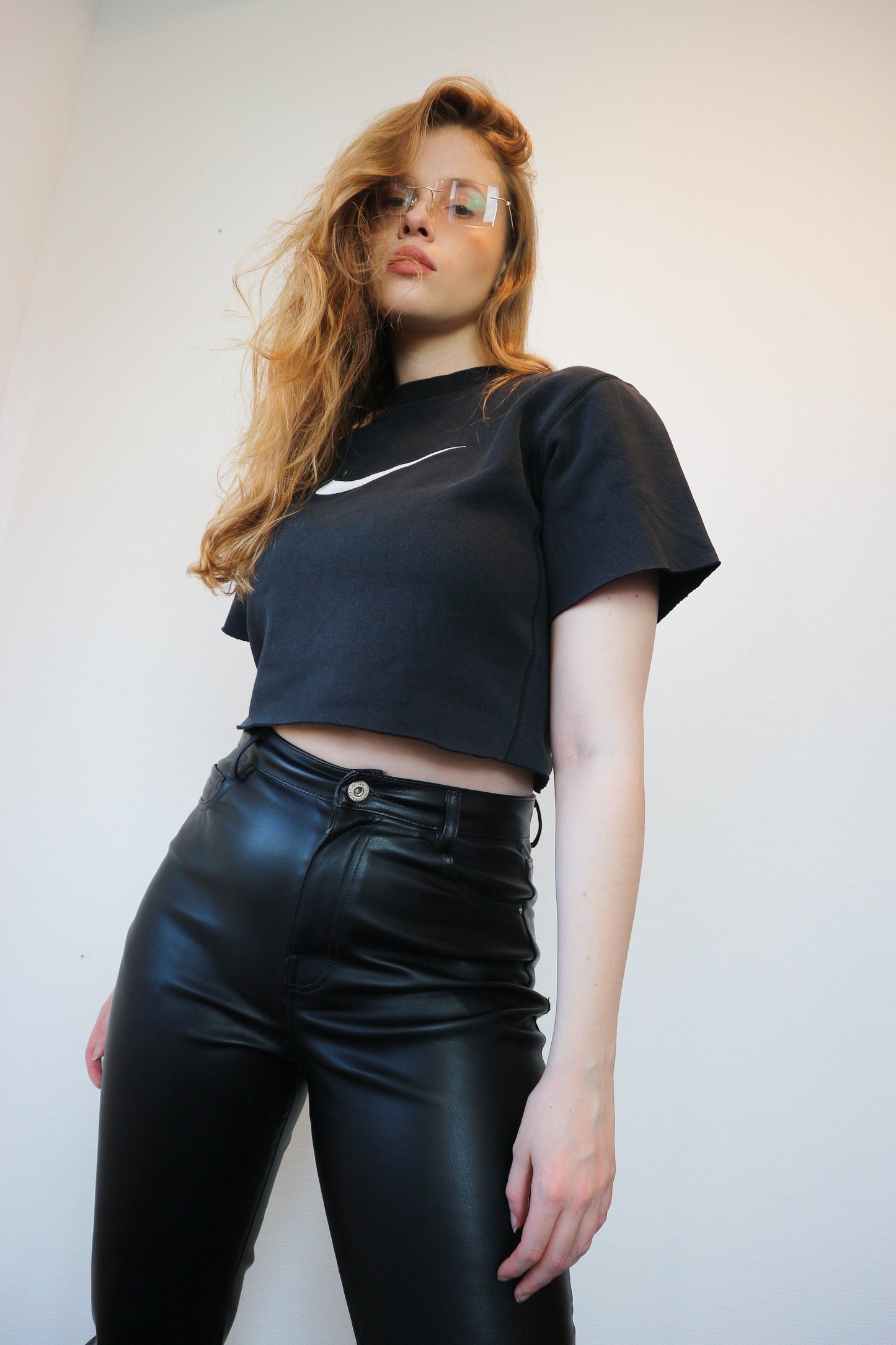 Reworked Nike Cropped Sweater Shirt S