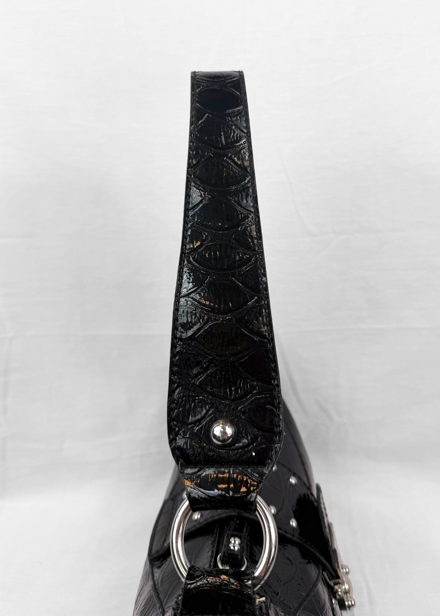 Guess Bag in Black Croco and Silver