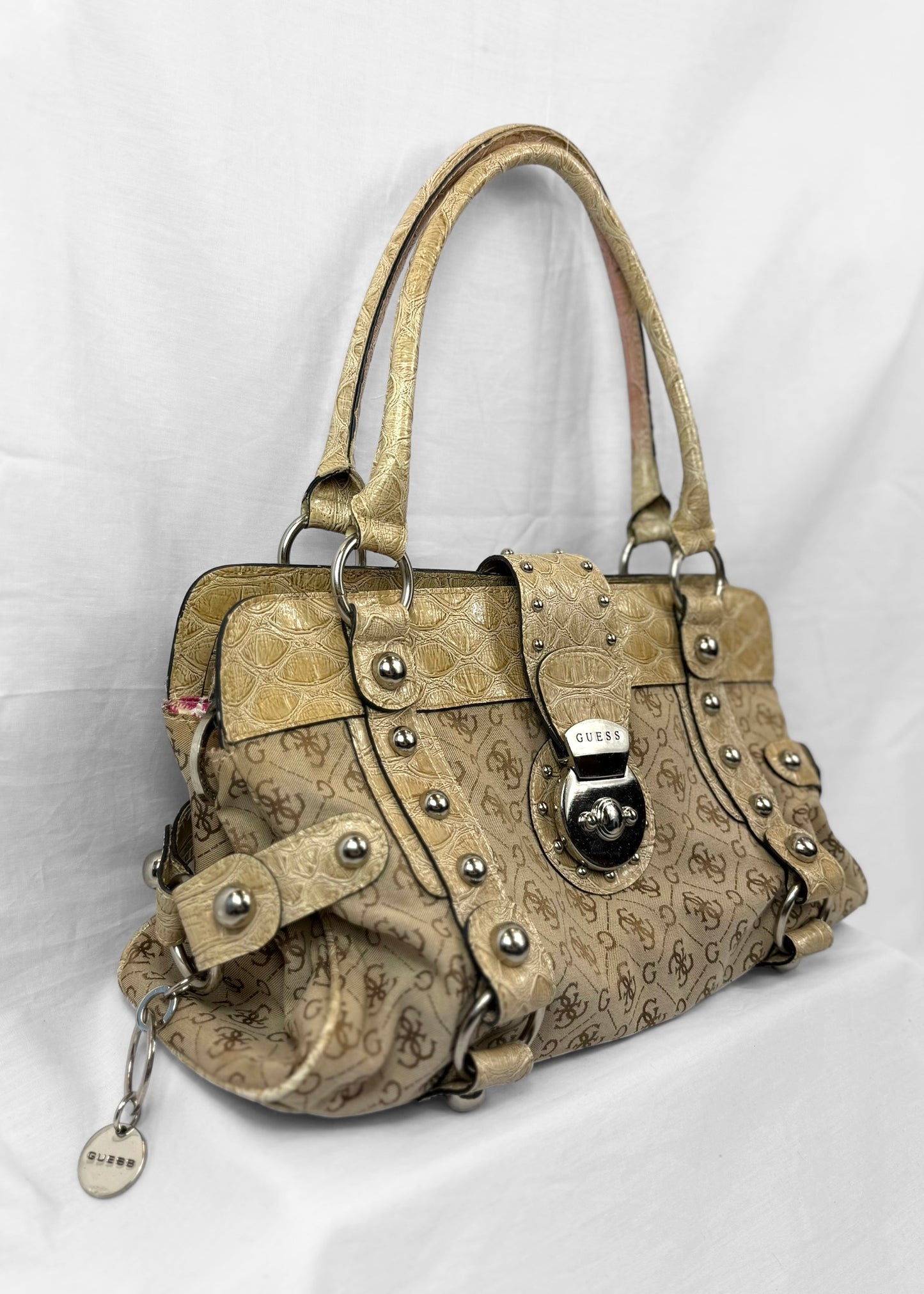Vintage Guess Bag in Beige Monogram