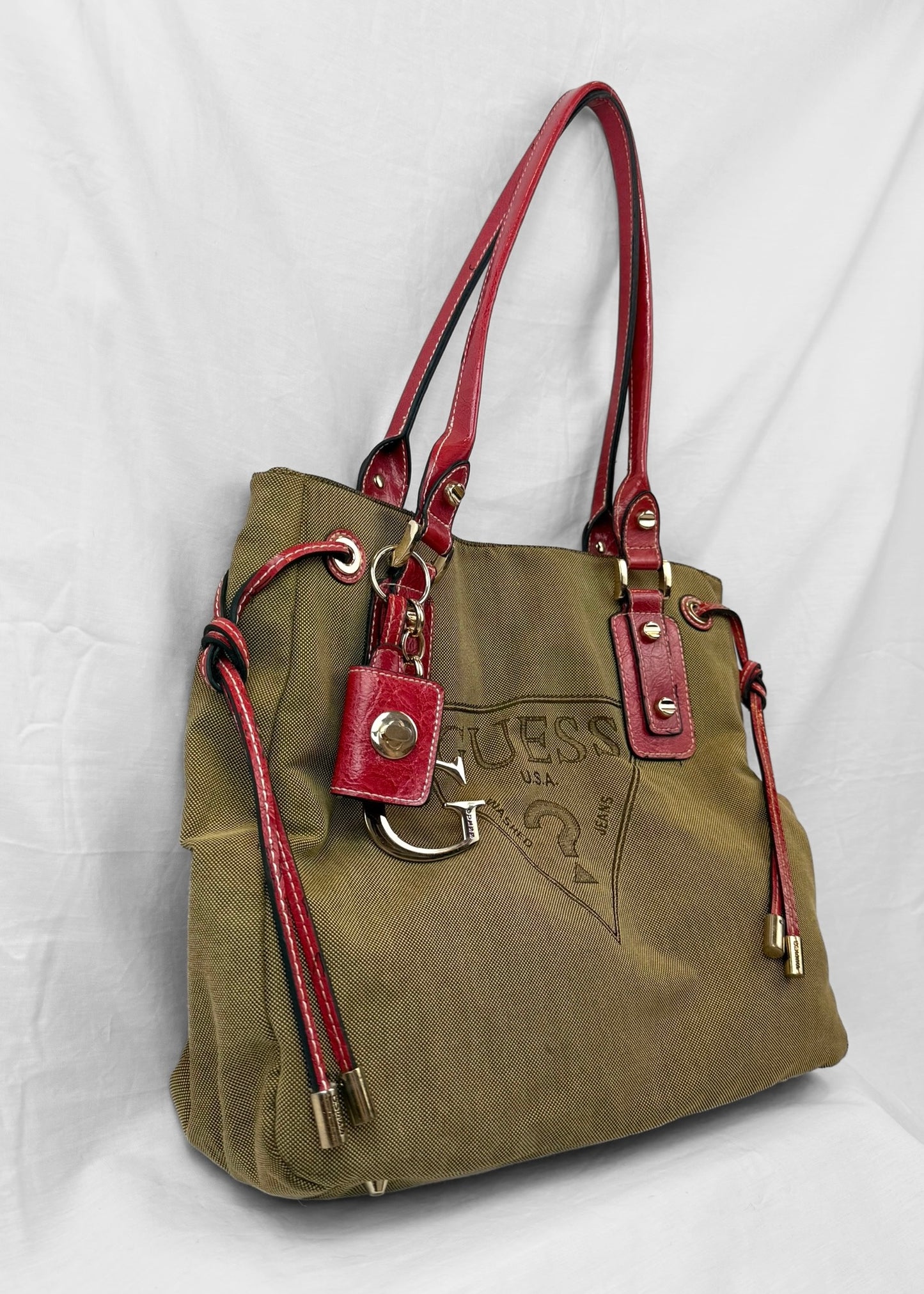 Vintage Guess Bag in Canvas Red