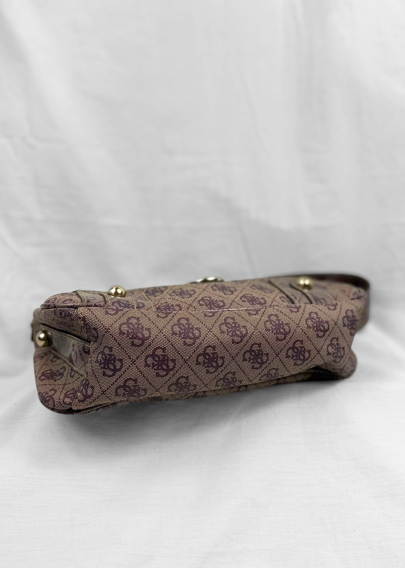 Guess Bag in Purple Monogram and Silver