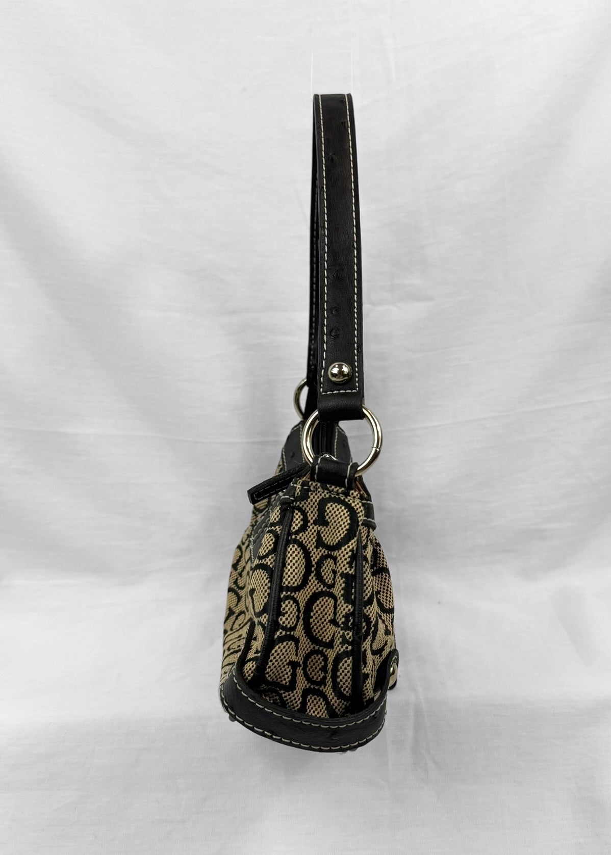 Vintage Guess Bag Ultra Rare in Black Monogram Silver
