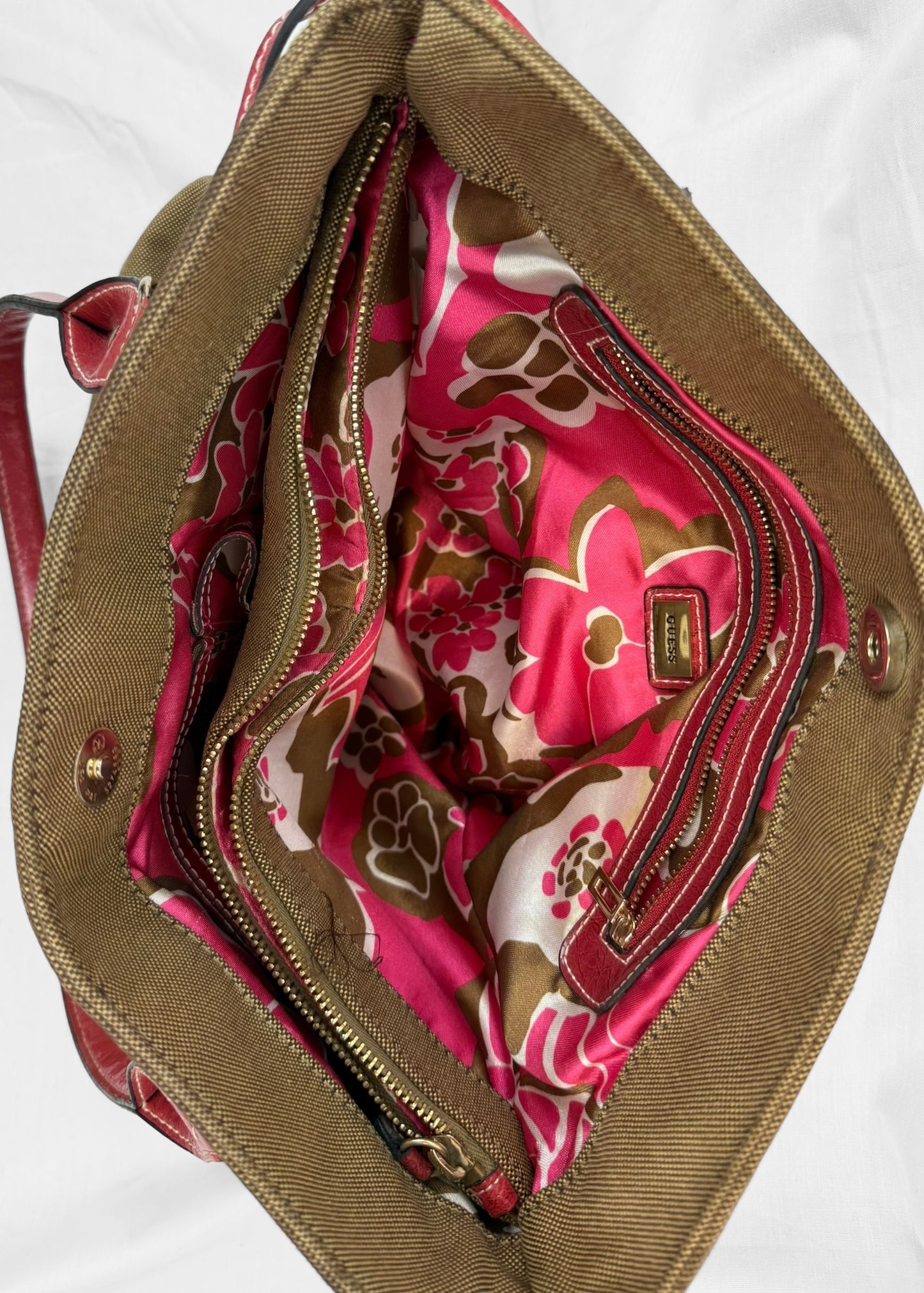 Vintage Guess Bag in Canvas Red