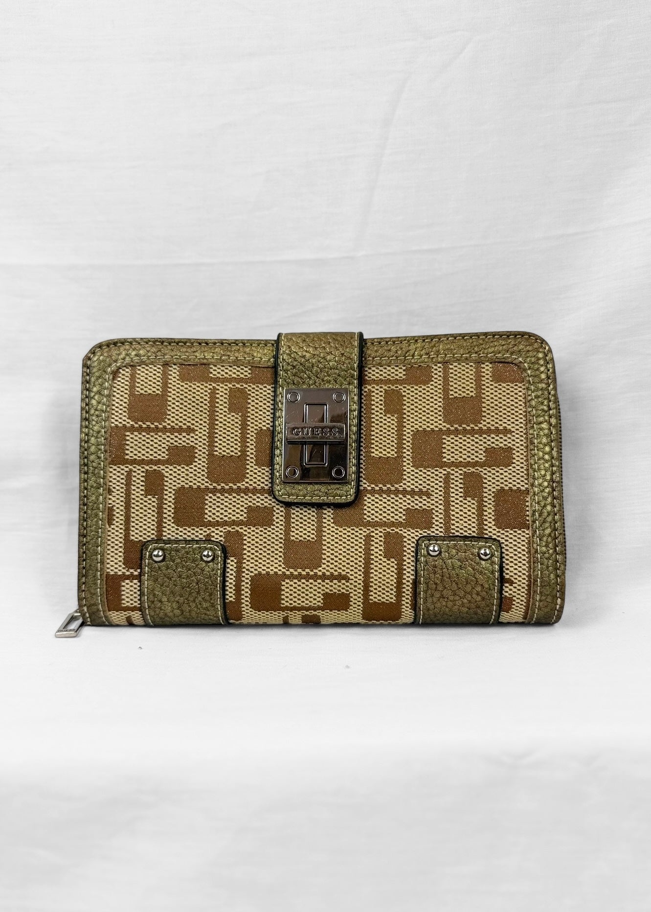 Vintage Guess Wallet in Brown monogram with Box