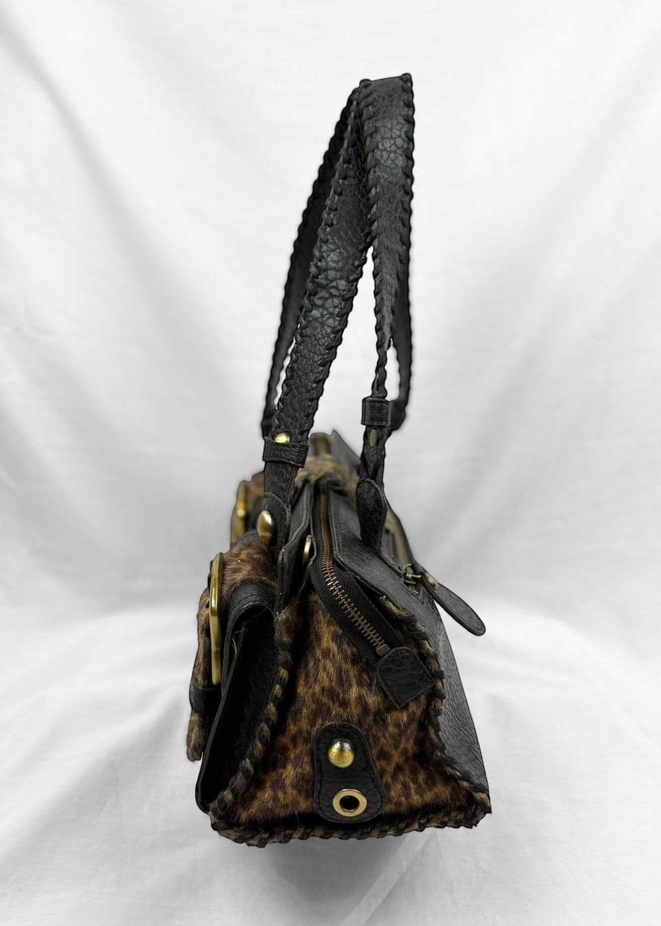 Vintage Guess Bag in Black Leopard