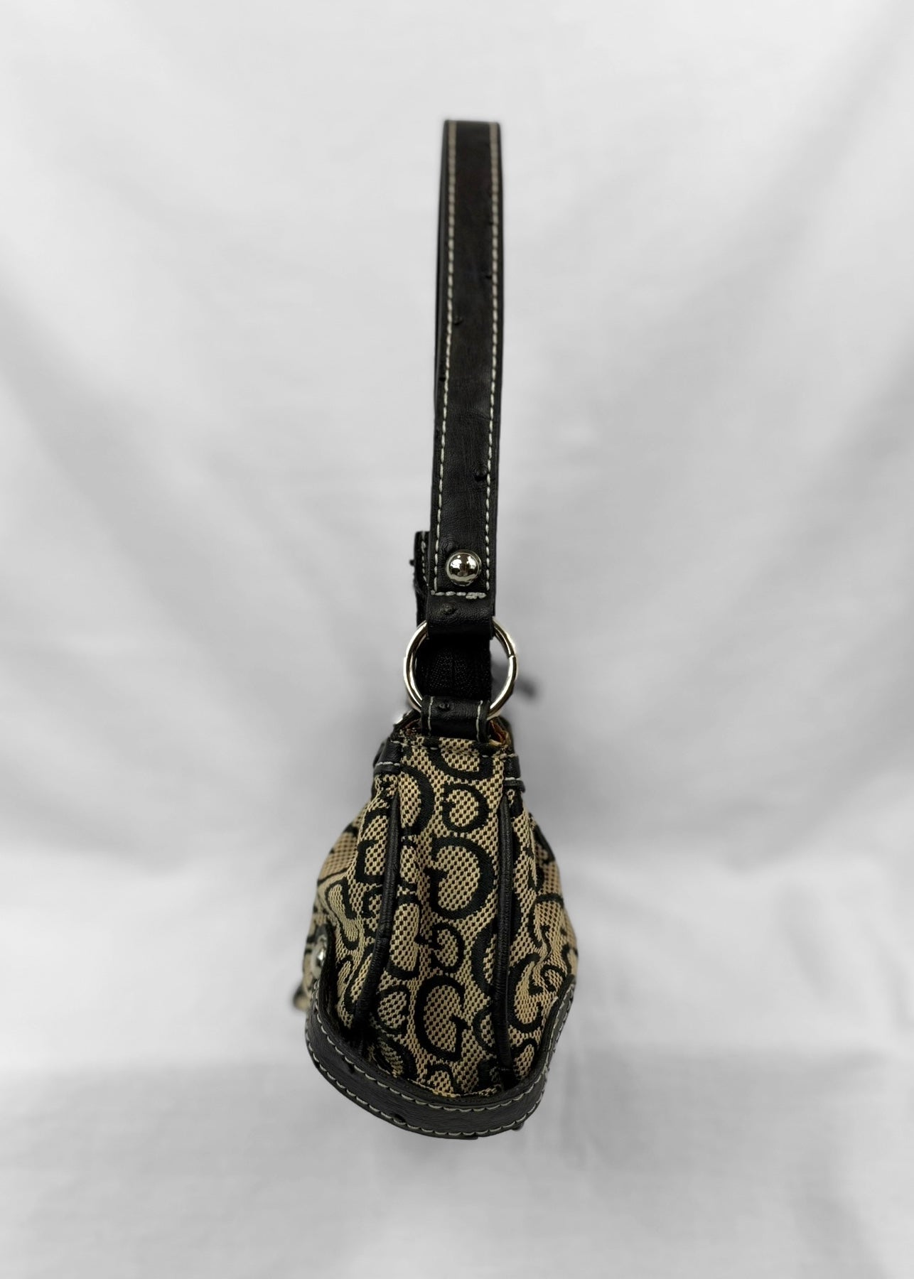 Vintage Guess Bag Ultra Rare in Black Monogram Silver