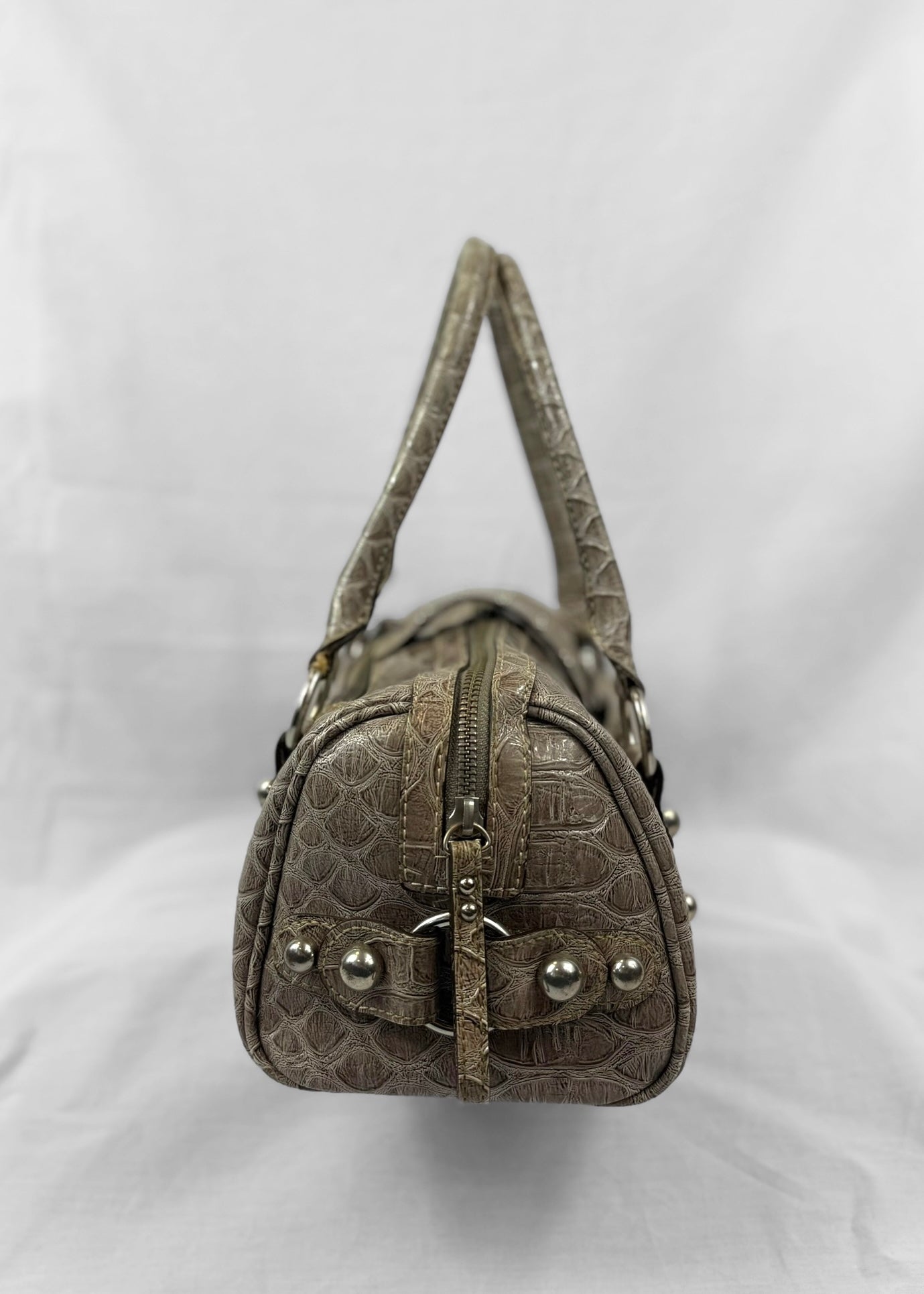 Vintage Guess Beige Brown Croco Bag