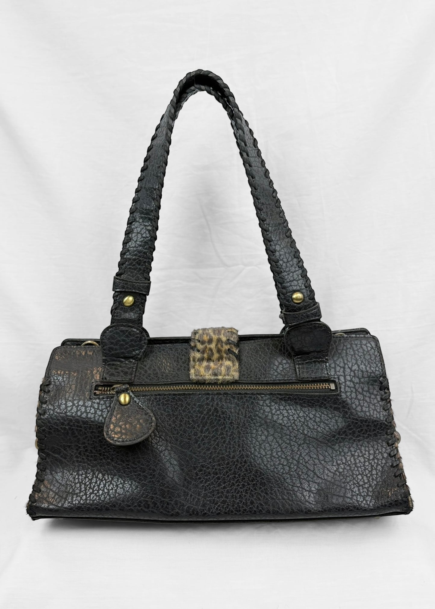 Vintage Guess Bag in Black Leopard