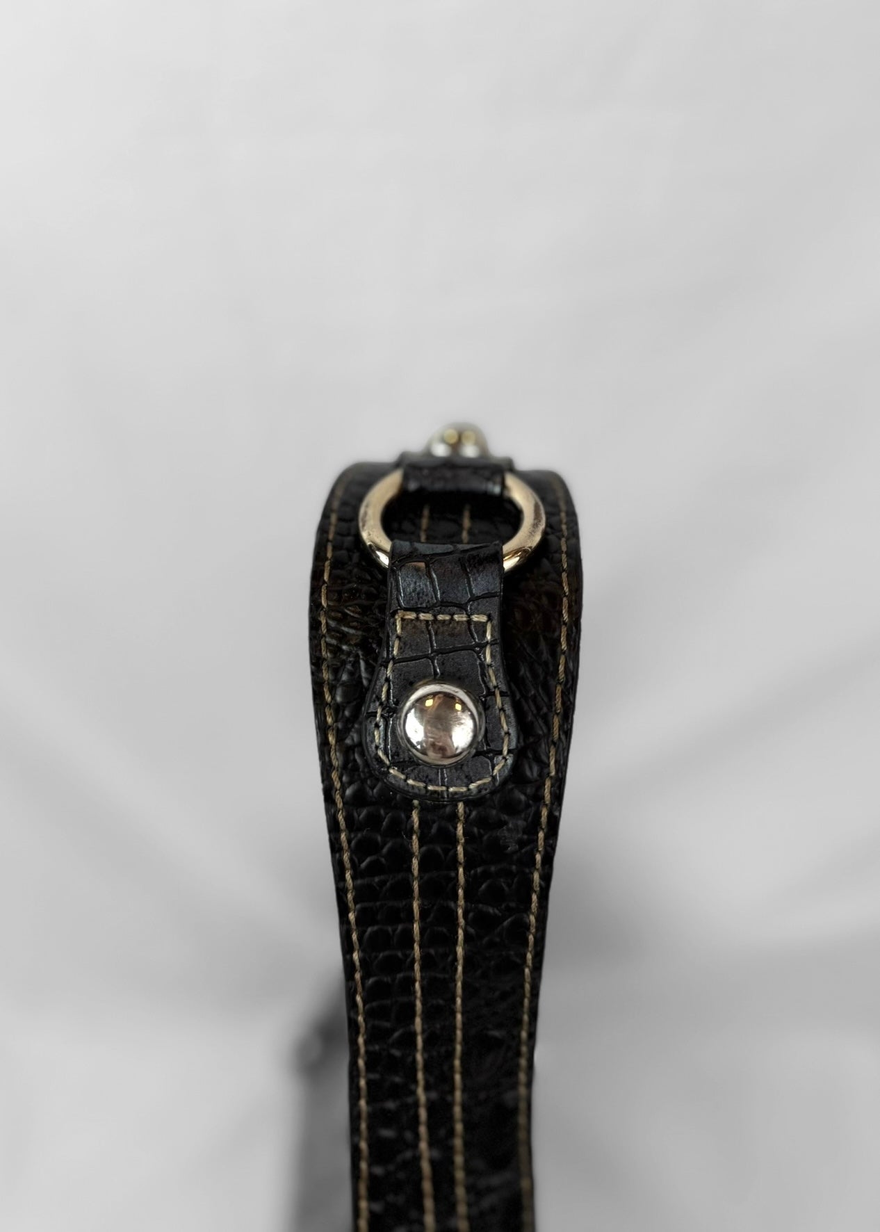 Vintage Guess Bag Black Monogram Buckle G