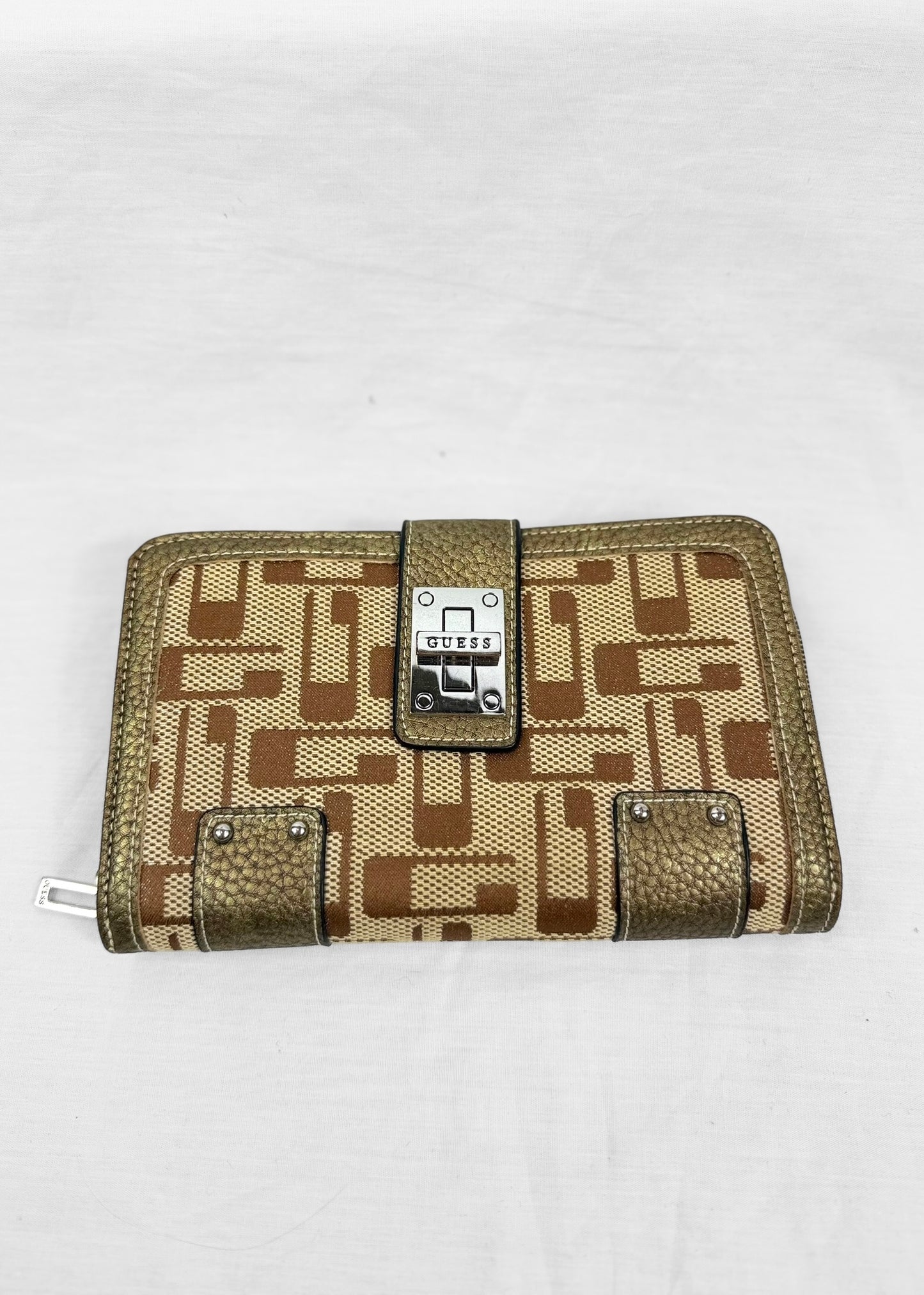 Vintage Guess Wallet in Brown monogram with Box