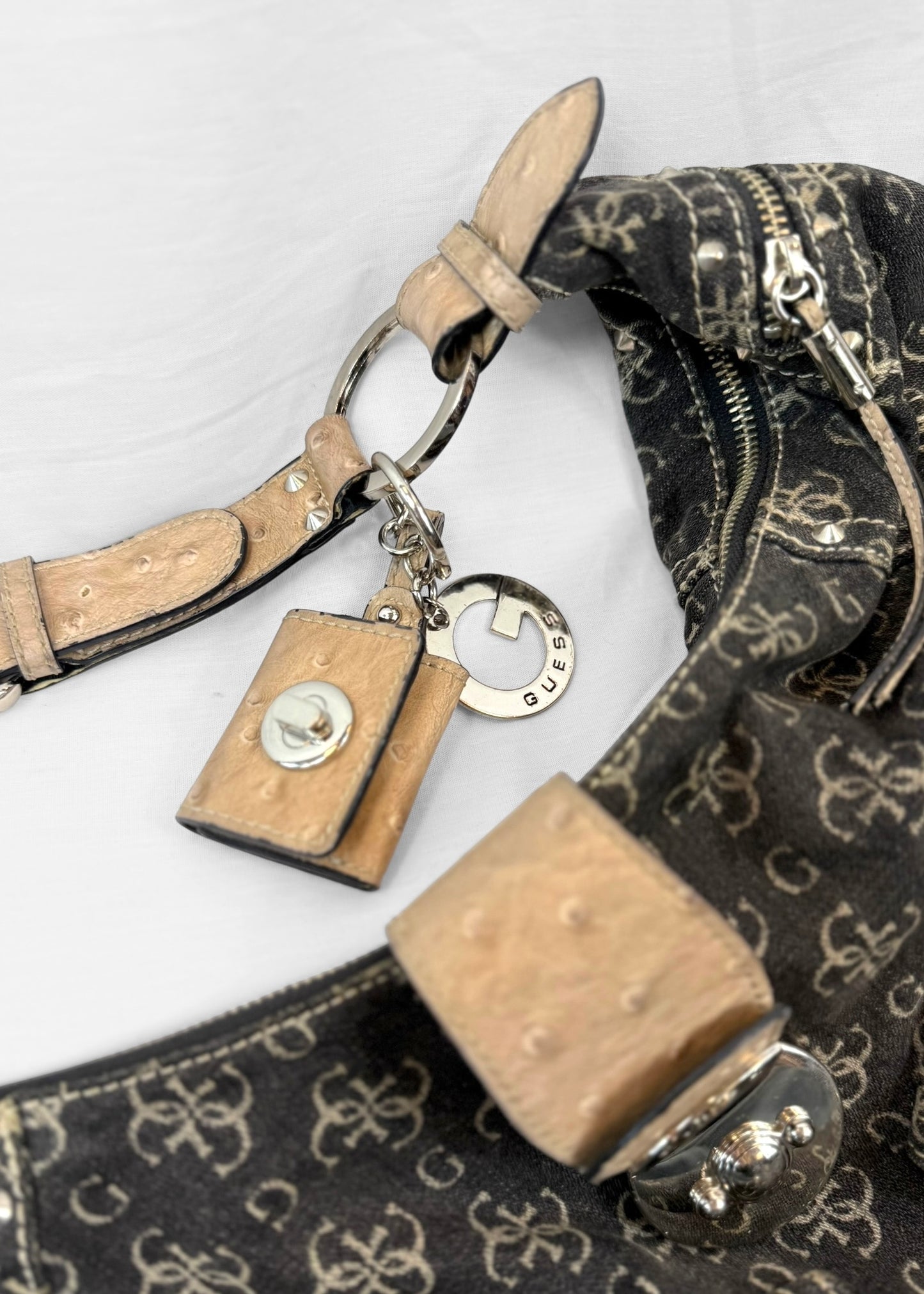 Vintage Guess Bag in Grey Denim