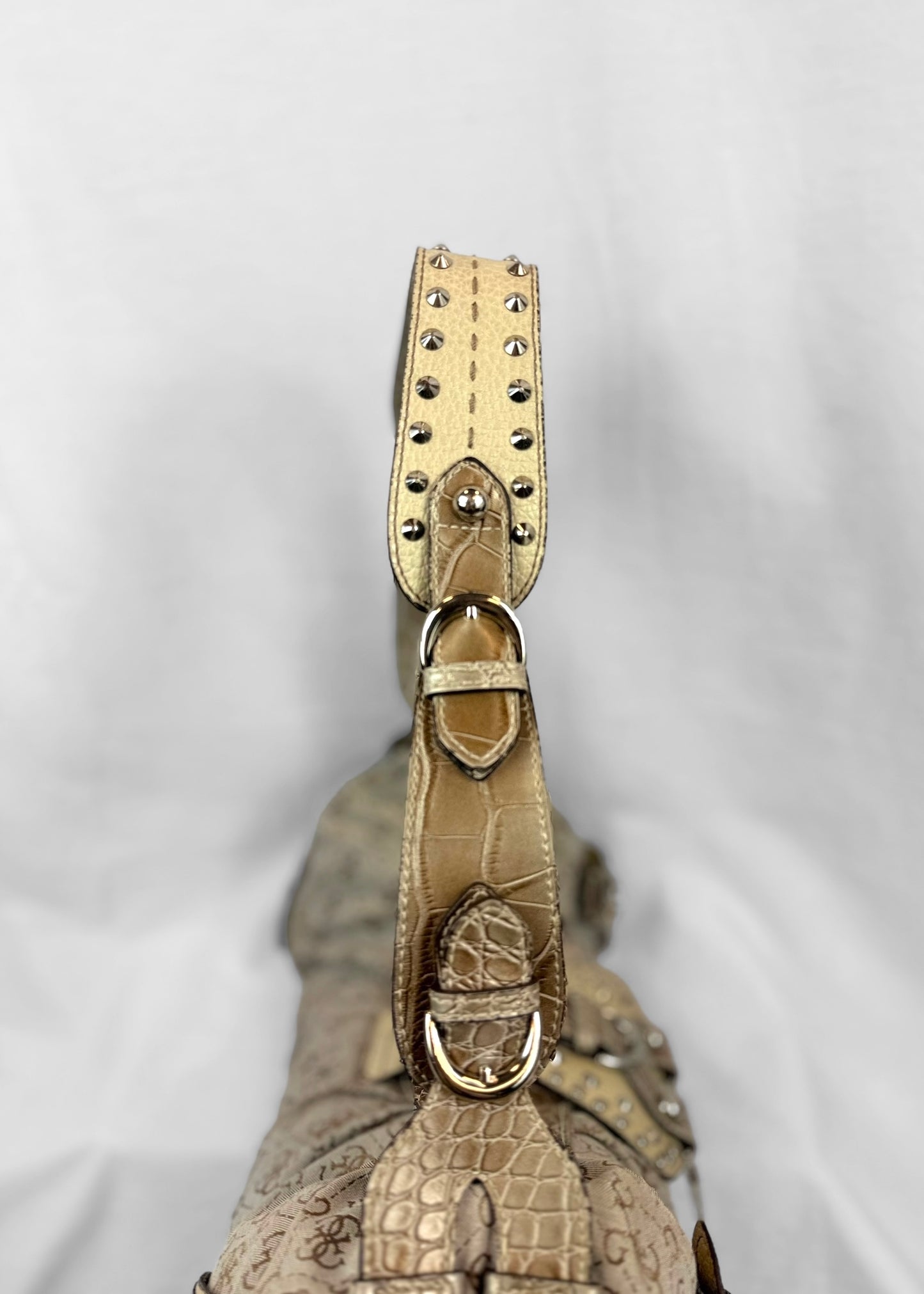 Rare Vintage Guess Bag Cream Studded