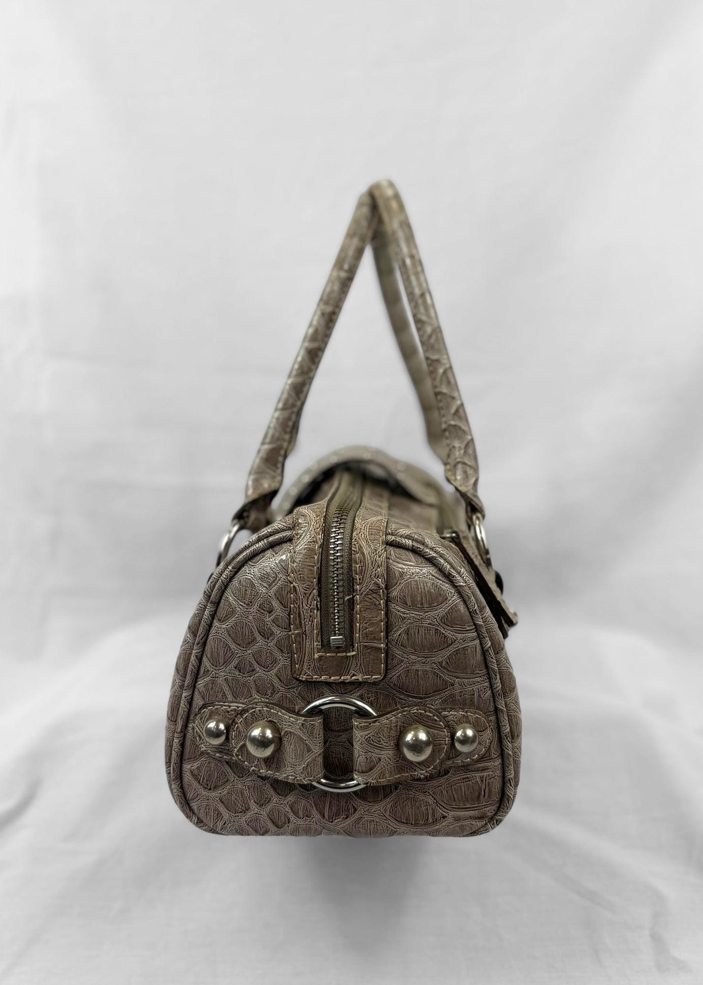 Vintage Guess Beige Brown Croco Bag