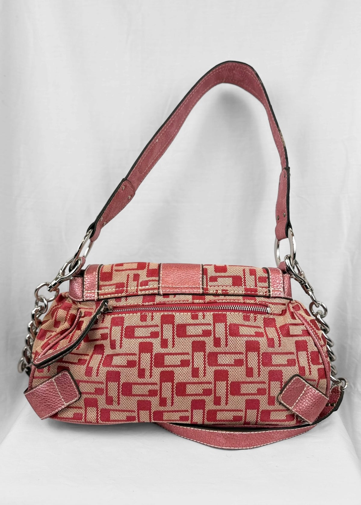 Vintage Guess Bag in Pink and Silver