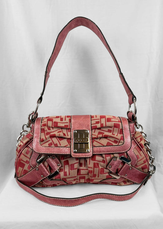 Vintage Guess Bag in Pink and Silver