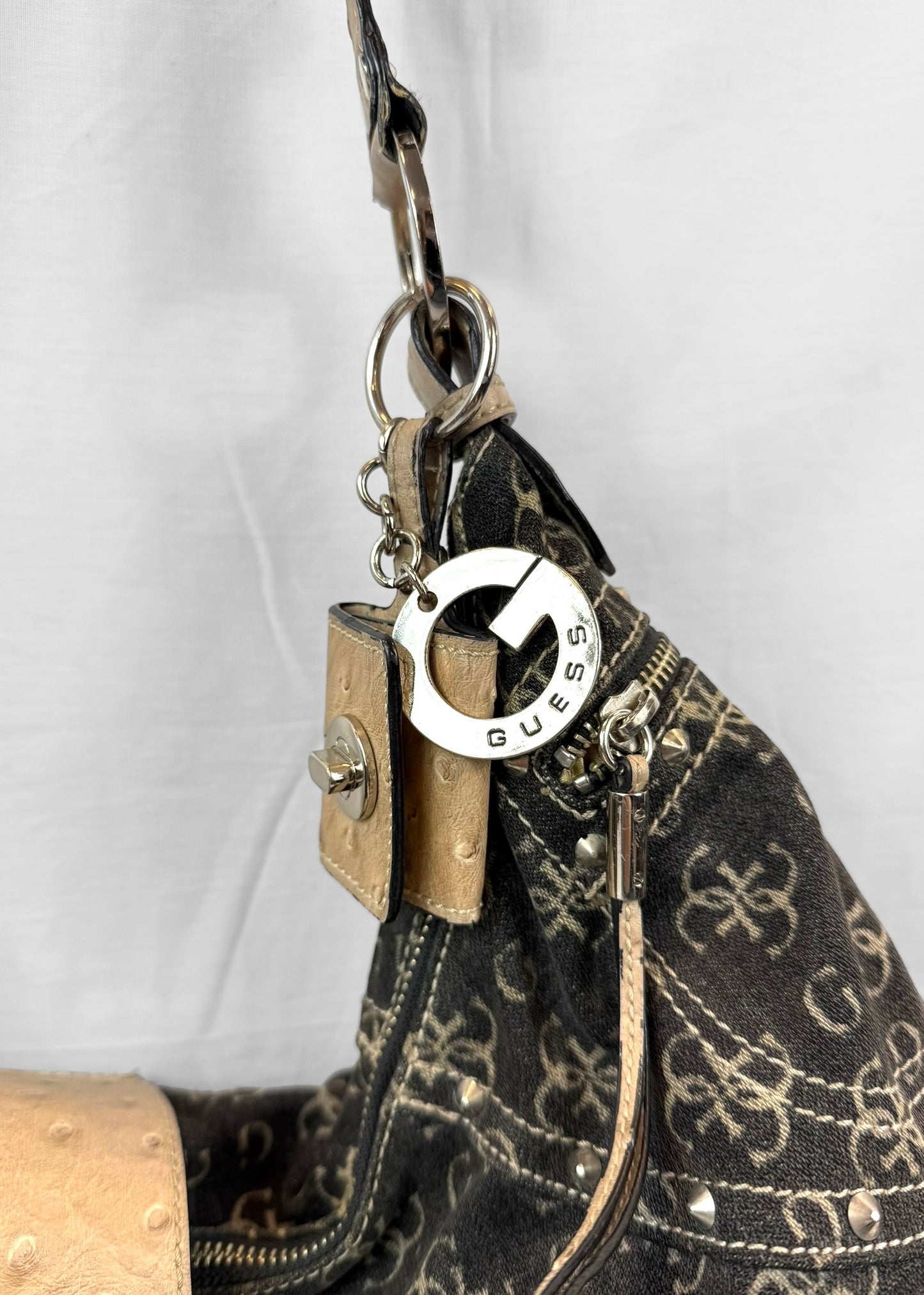 Vintage Guess Bag in Grey Denim