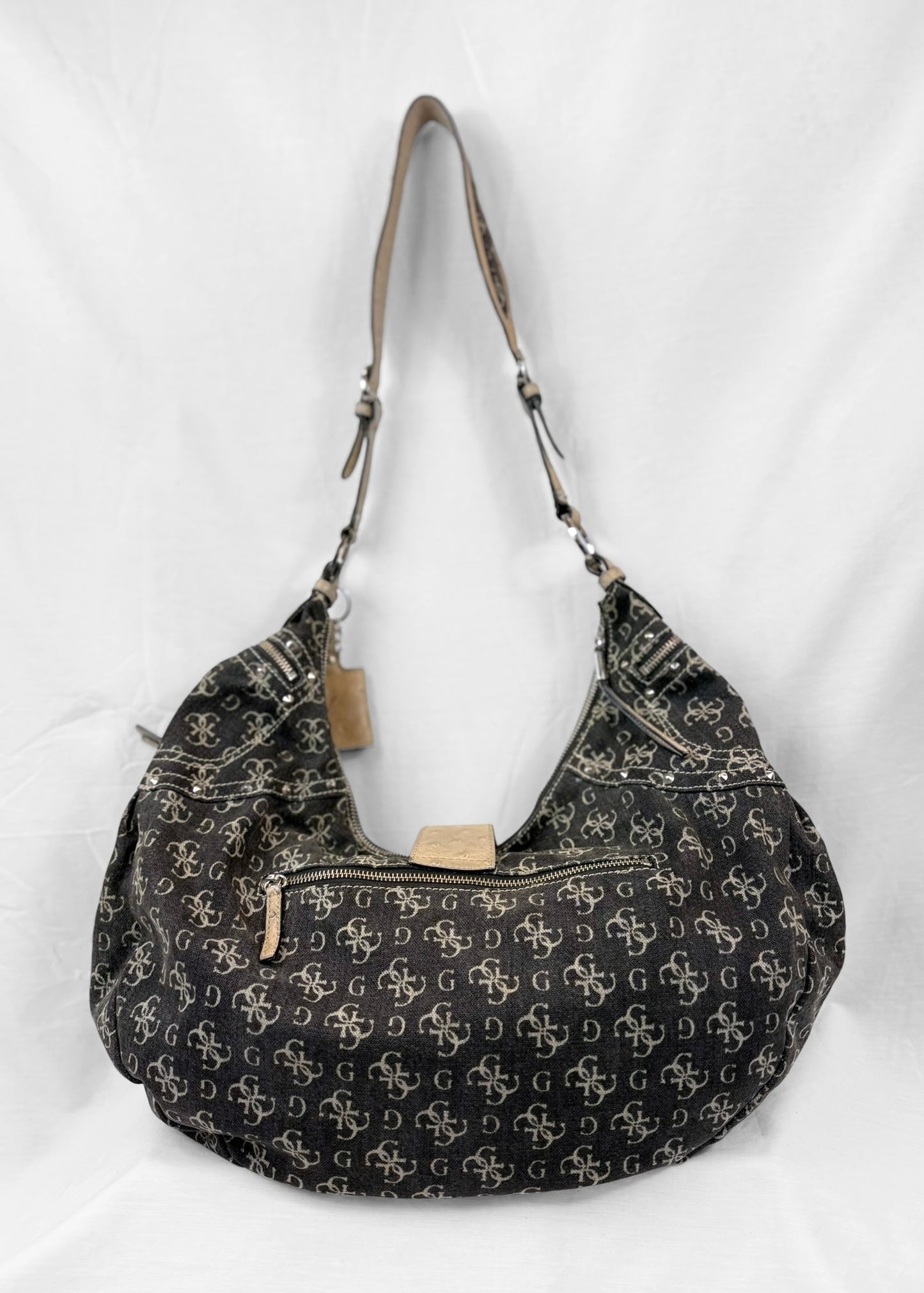 Vintage Guess Bag in Grey Denim