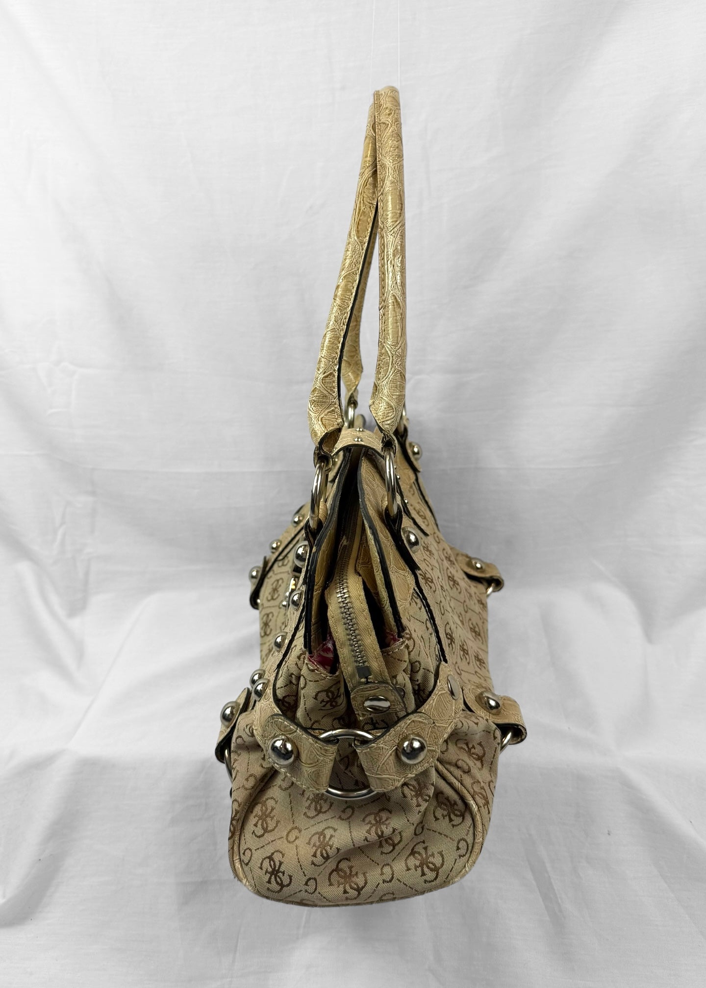 Vintage Guess Bag in Beige Monogram