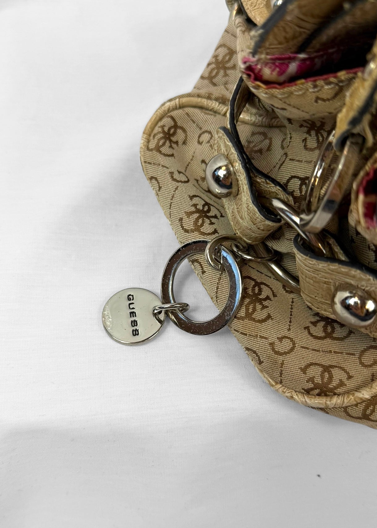 Vintage Guess Bag in Beige Monogram