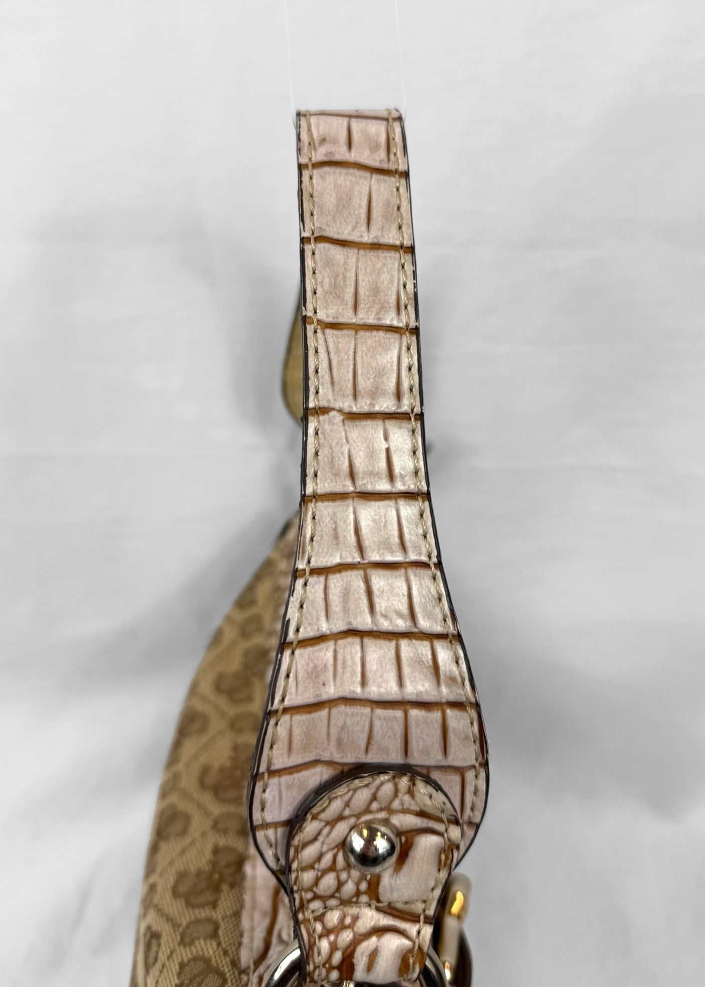 Vintage Guess Bag in Beige Croco