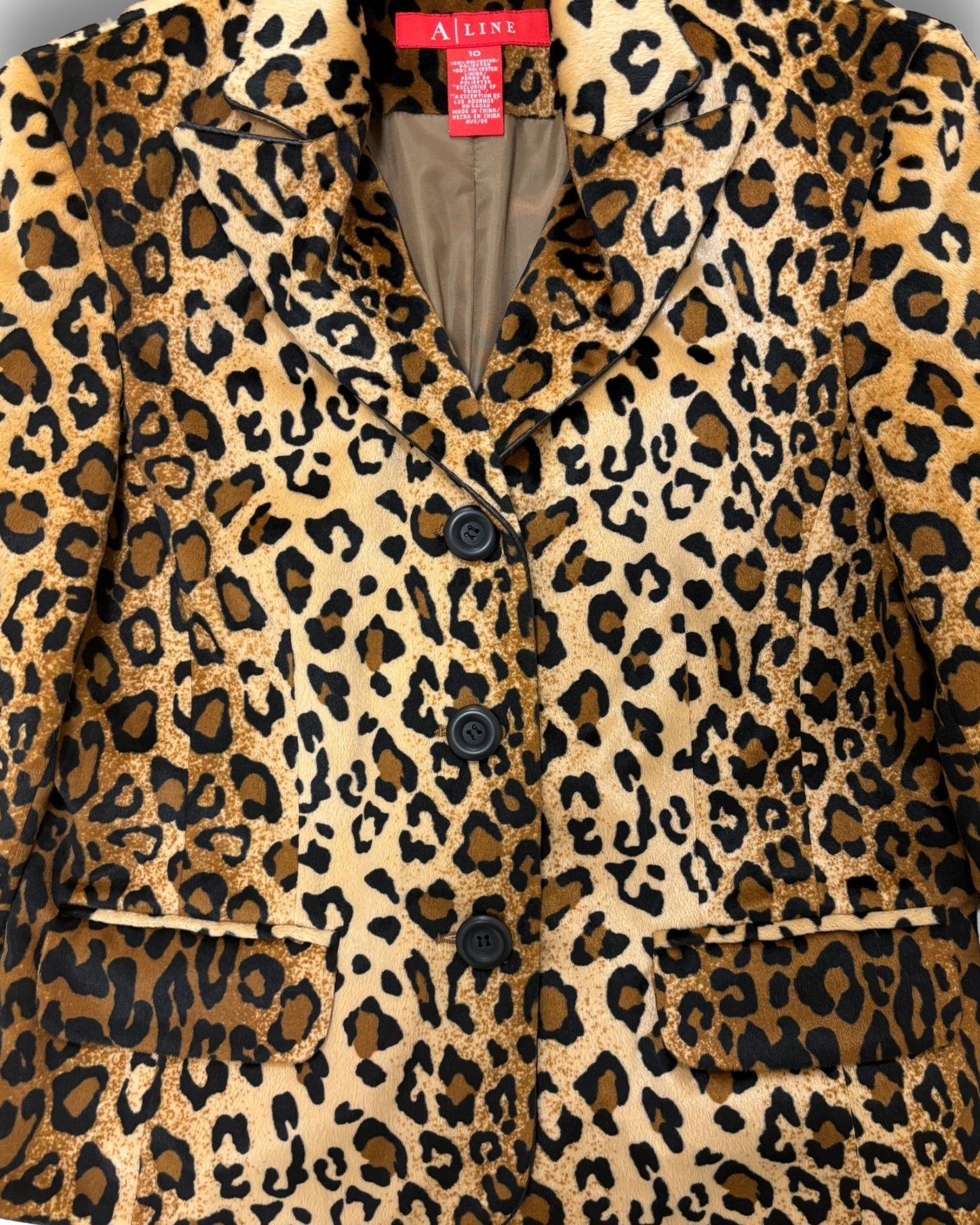 Vintage Luxe Leopard Blazer am