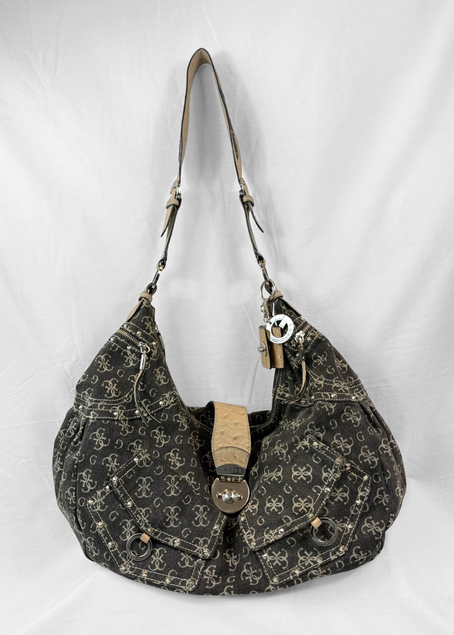 Vintage Guess Bag in Grey Denim