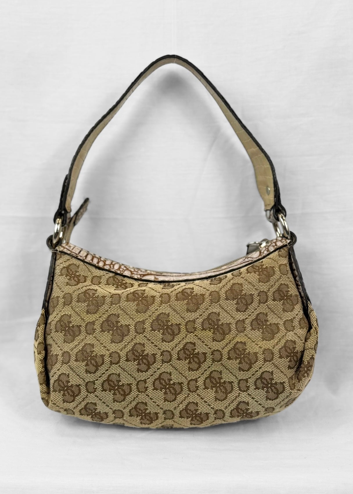 Vintage Guess Bag in Beige Croco