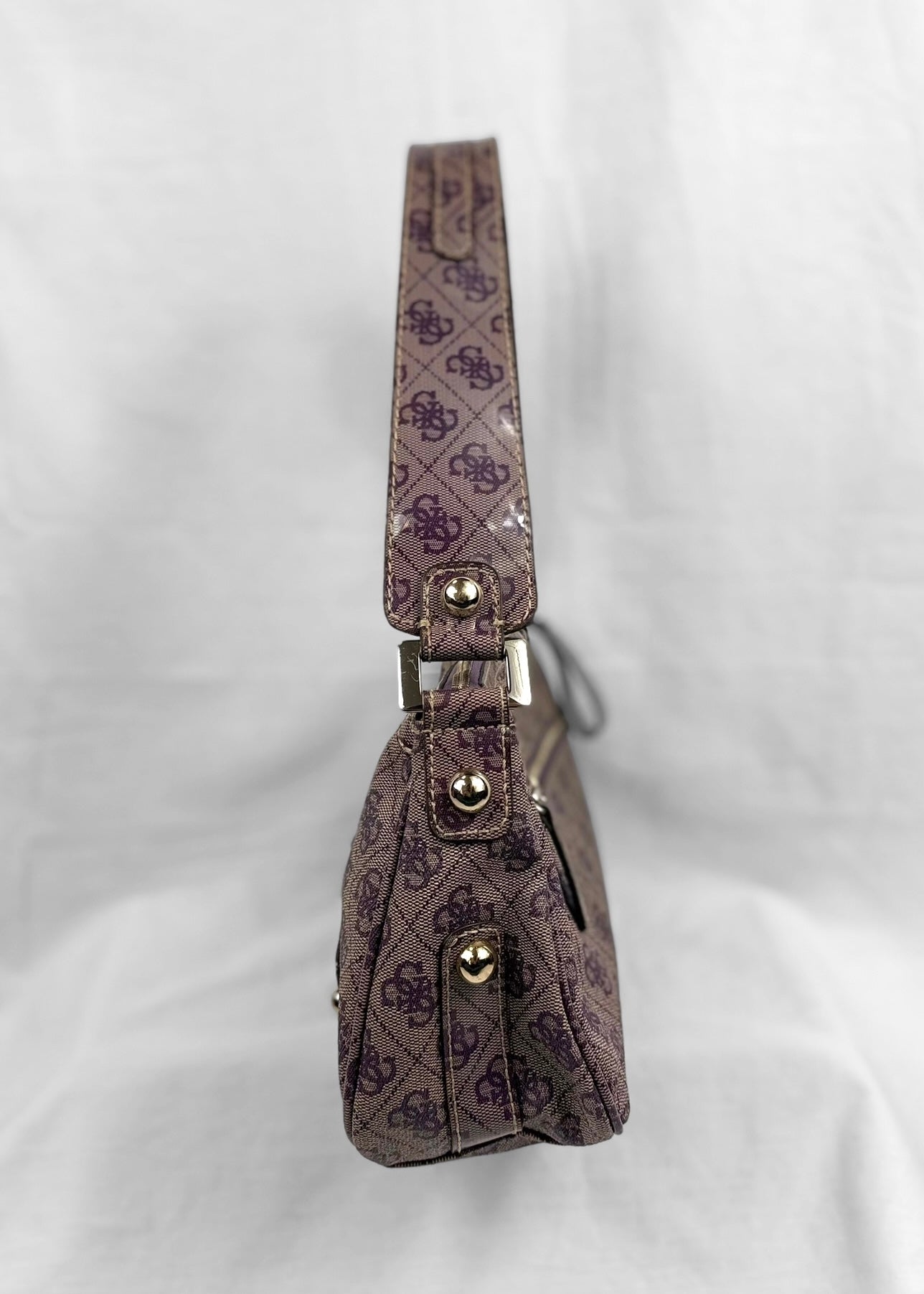 Guess Bag in Purple Monogram and Silver
