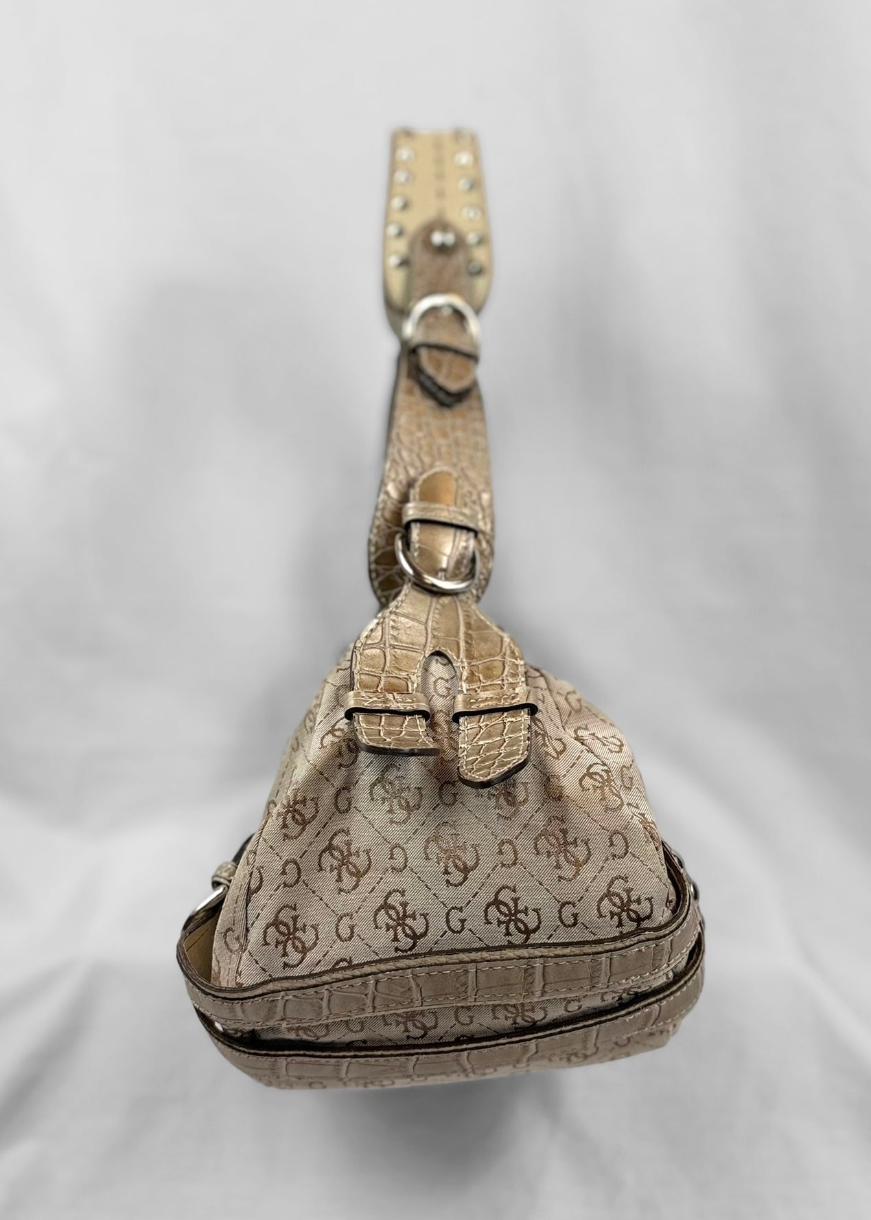 Rare Vintage Guess Bag Cream Studded
