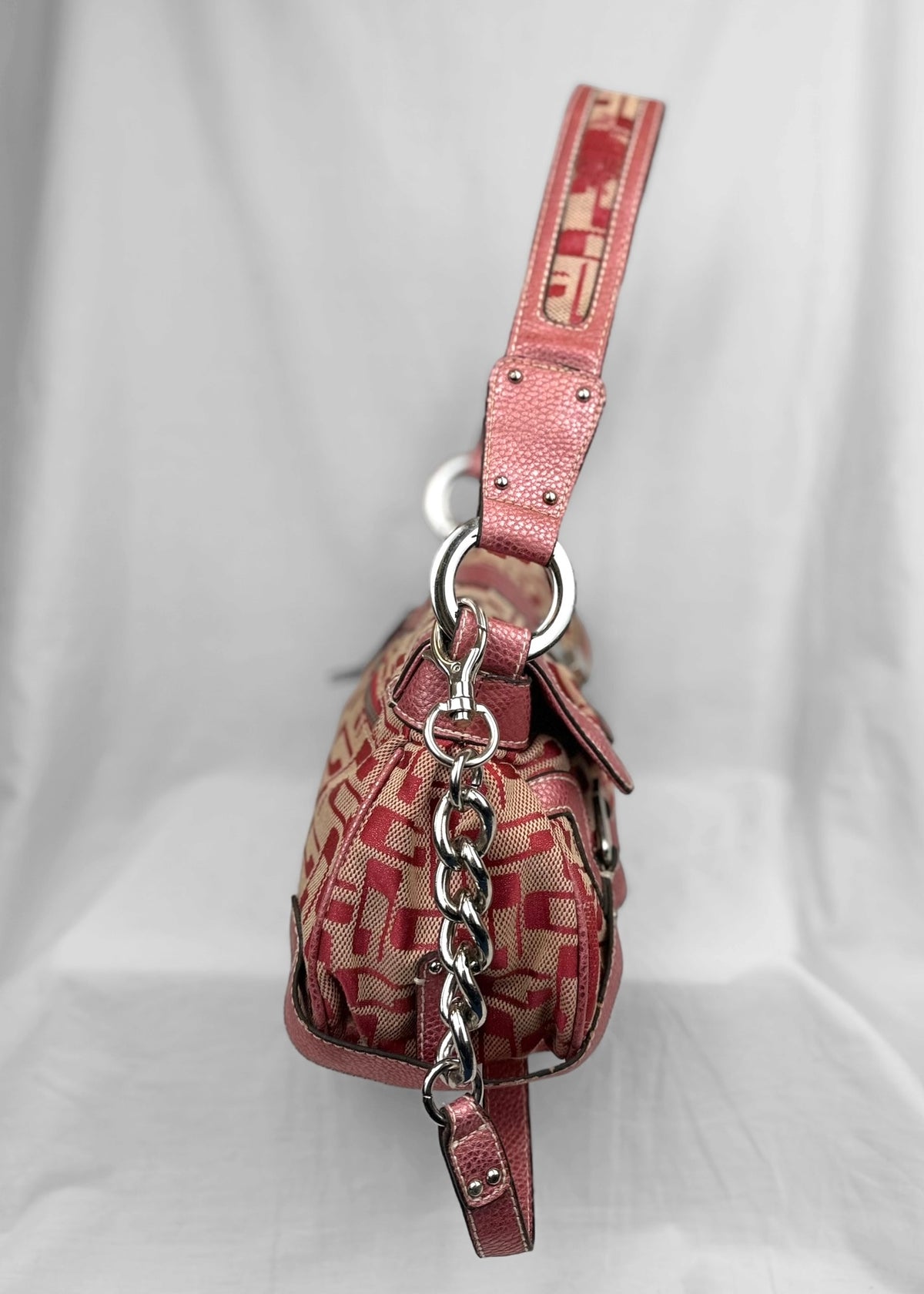 Vintage Guess Bag in Pink and Silver