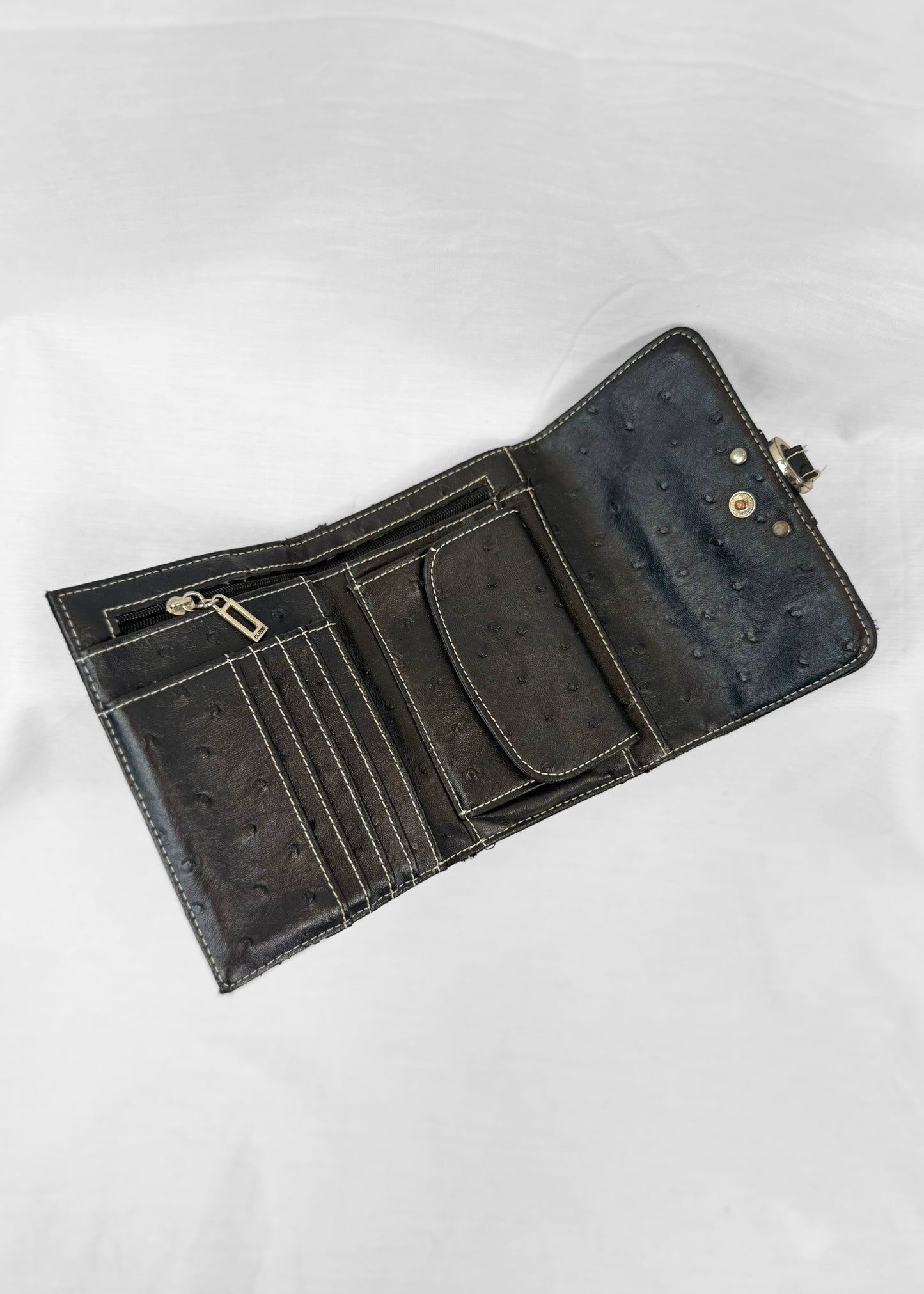 Vintage Guess Wallet in Black and Silver