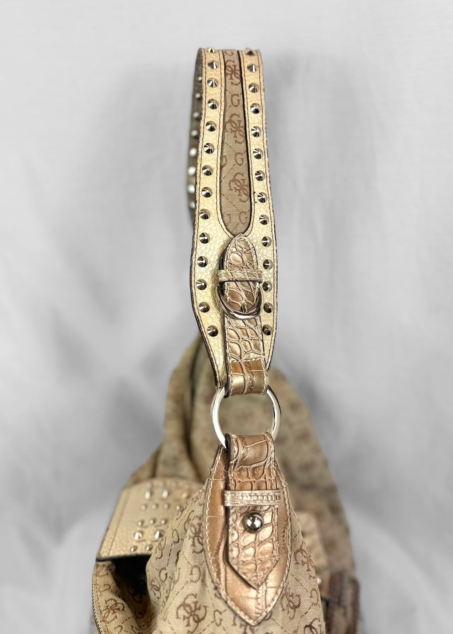 Rare Vintage Guess Bag Cream Studded