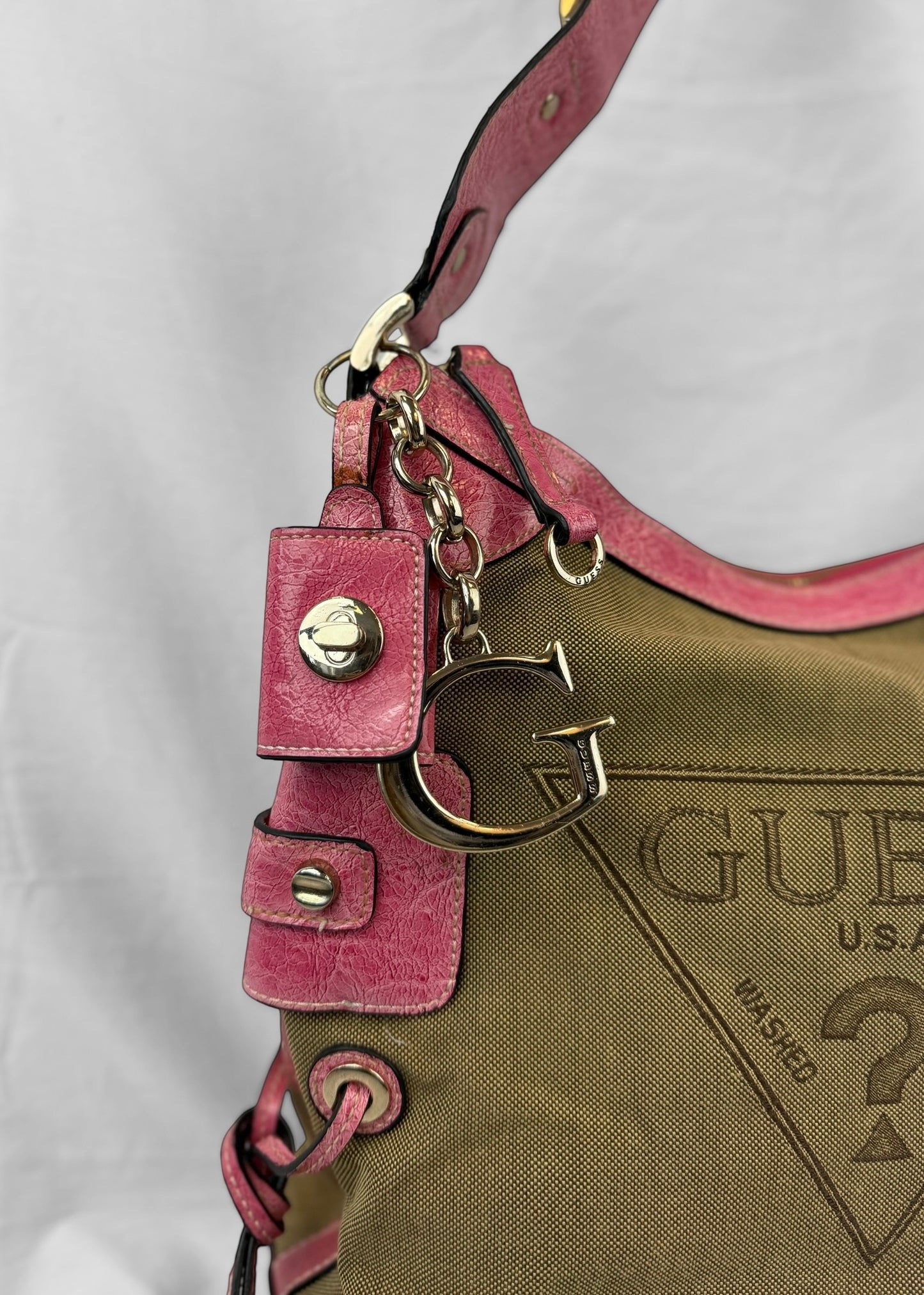 Vintage Guess Bag in Canvas Pink