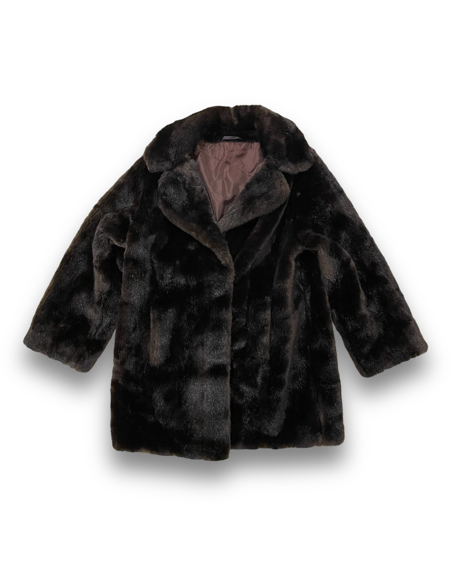 Vintage Faux Fur Coat L