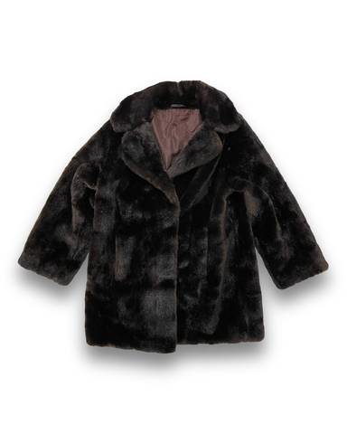 Vintage Faux Fur Coat L