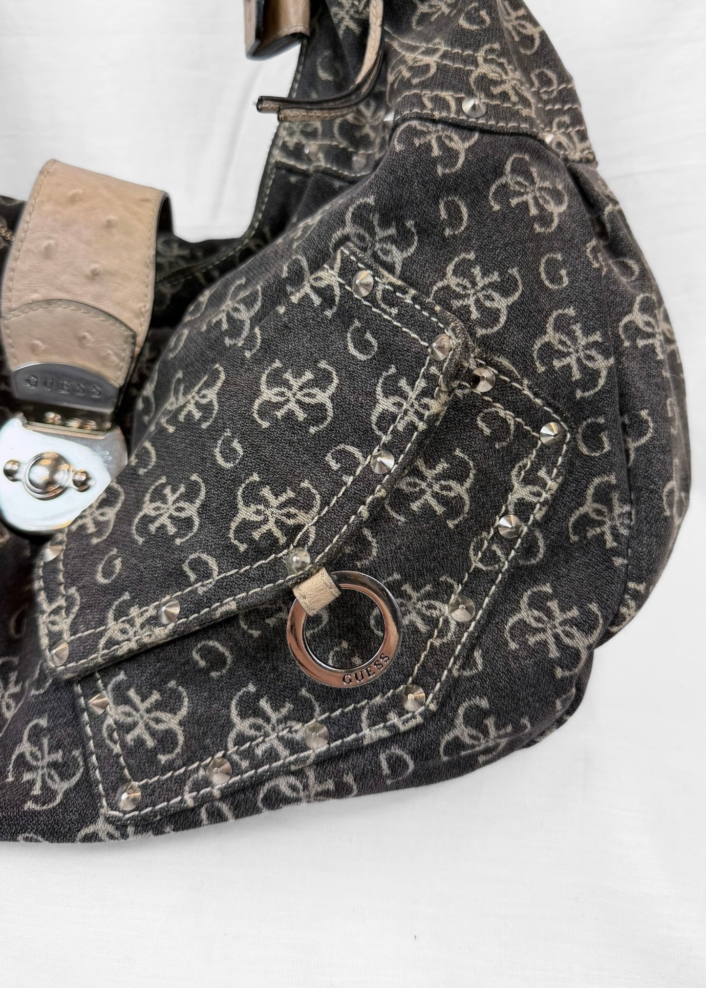 Vintage Guess Bag in Grey Denim
