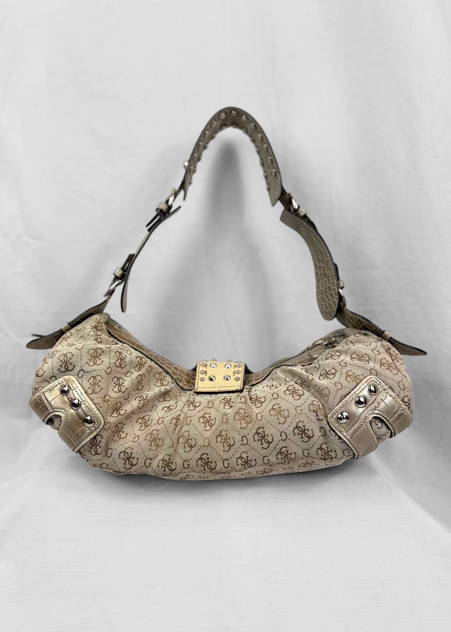 Rare Vintage Guess Bag Cream Studded