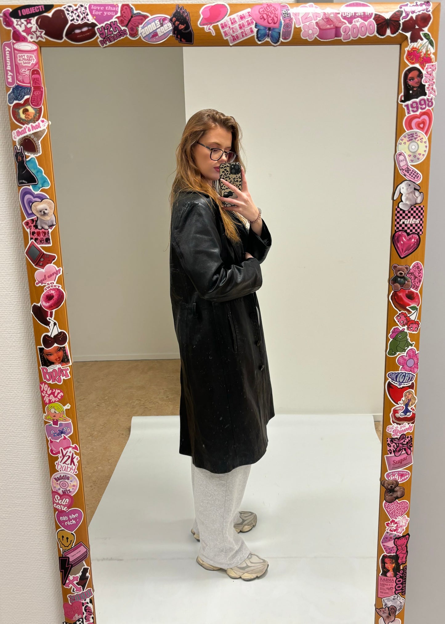 Vintage Leather Coat L