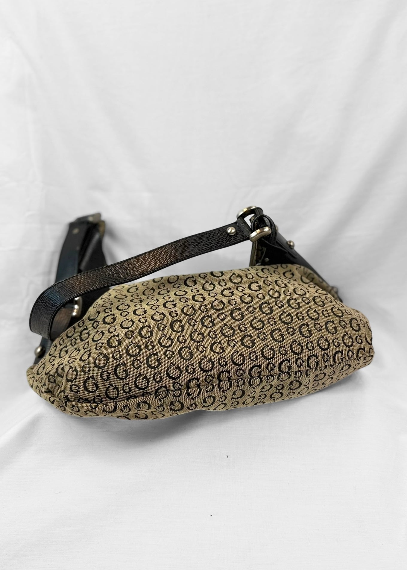 Vintage Guess Bag in Black Monogram and Studs