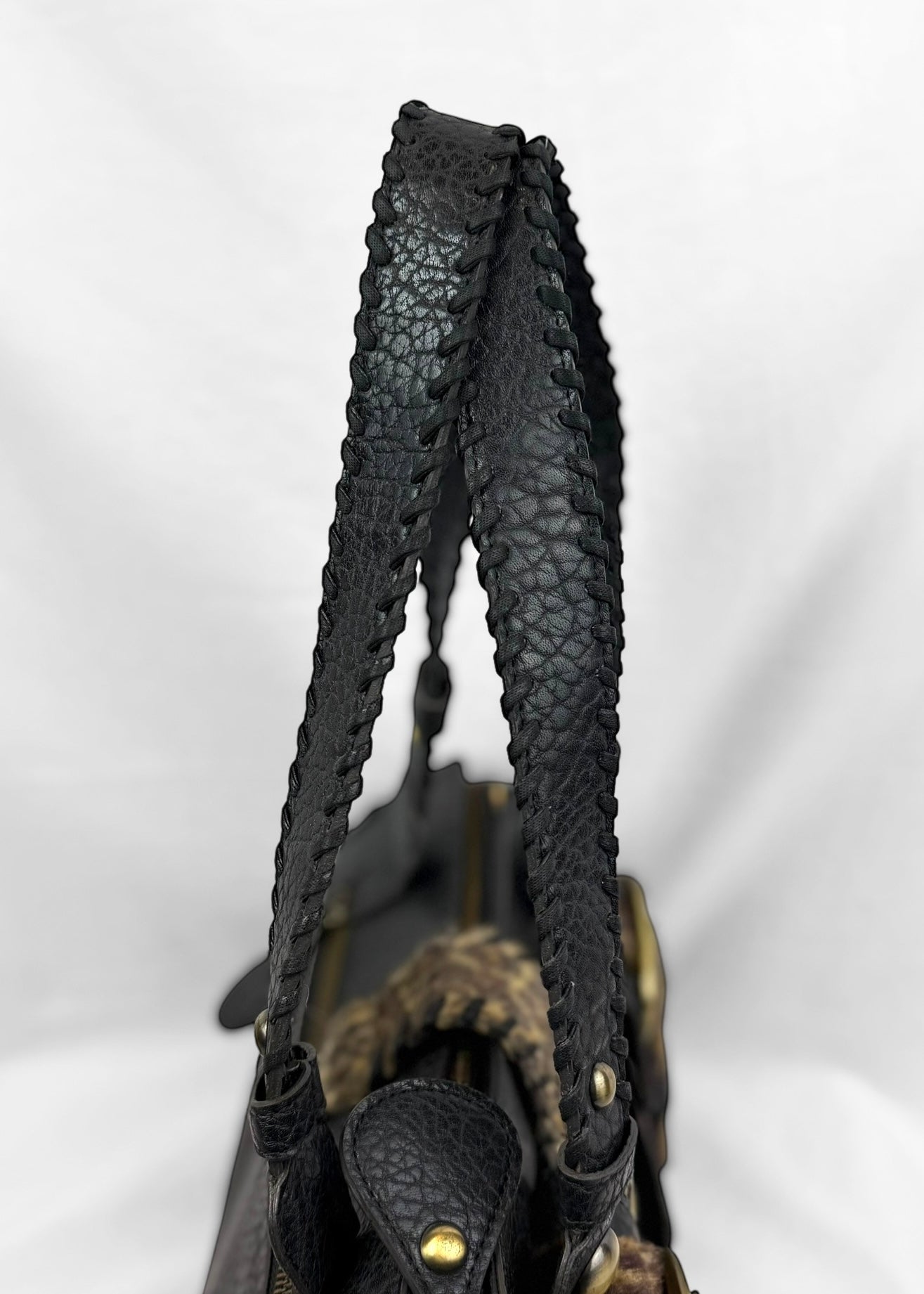 Vintage Guess Bag in Black Leopard