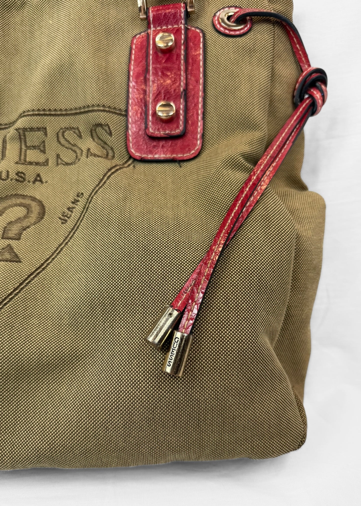 Vintage Guess Bag in Canvas Red