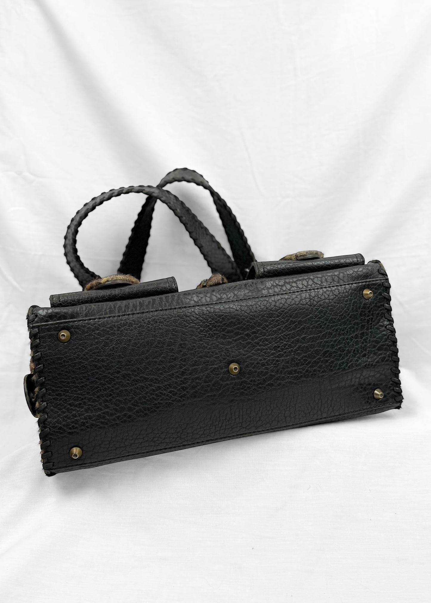 Vintage Guess Bag in Black Leopard